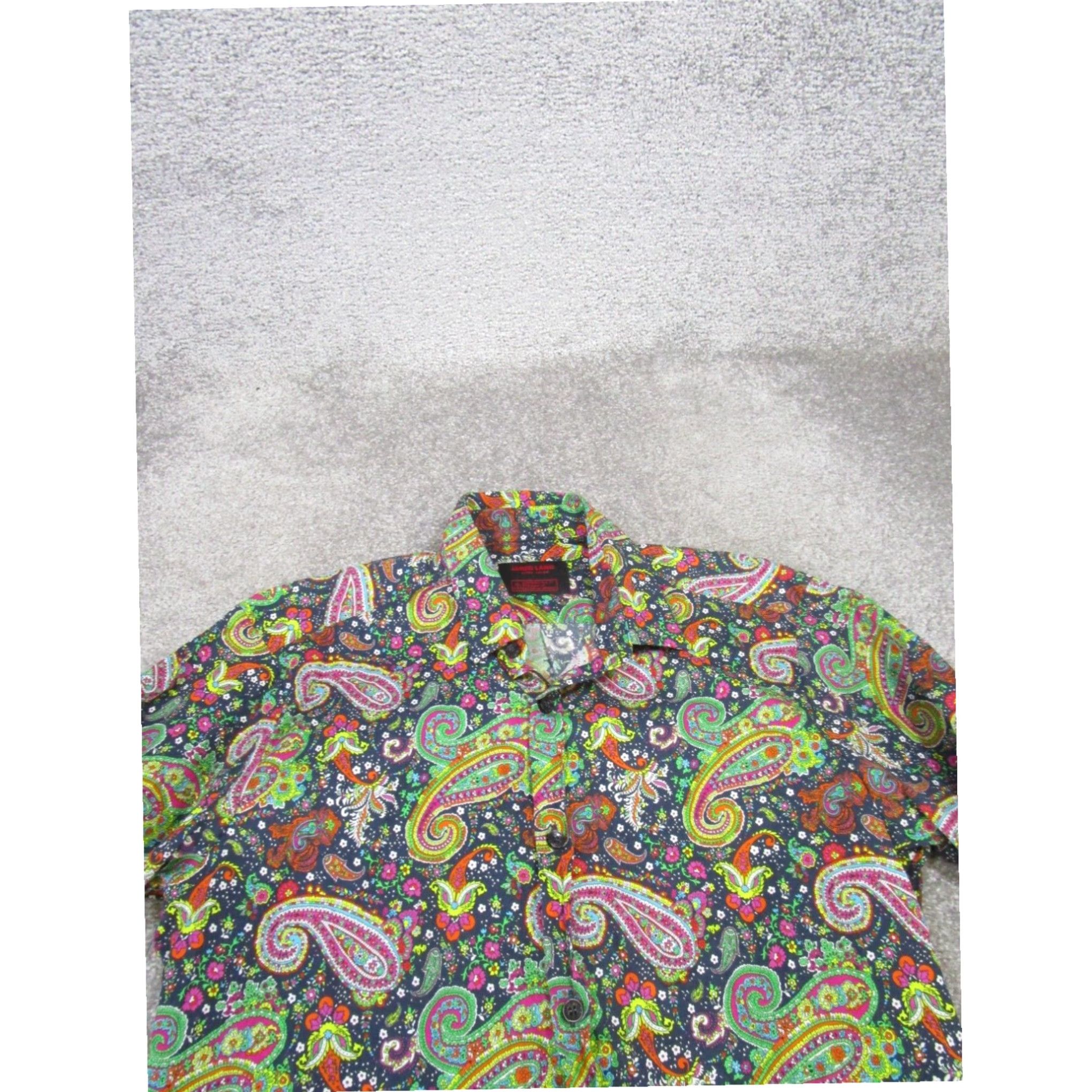 Jared Lang Jared Lang Mens Small Navy Blue Floral Button Up Shirt Size US S / EU 44-46 / 1 - 2 Thumbnail