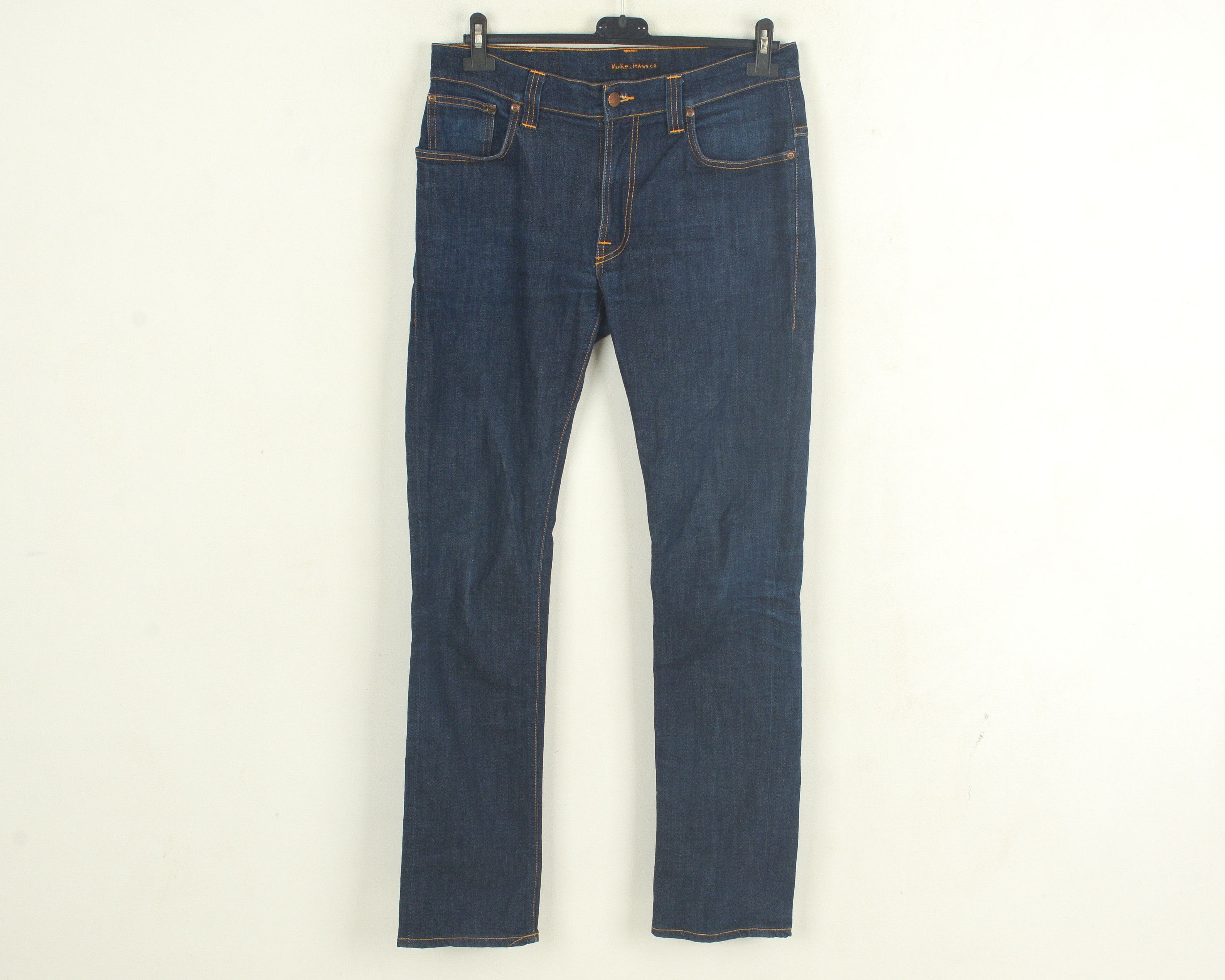 Nudie Jeans Thin Finn Organic Dry W34 L34 Slim Tapered Raw Denim Men Size US 34 / EU 50 - 1 Thumbnail