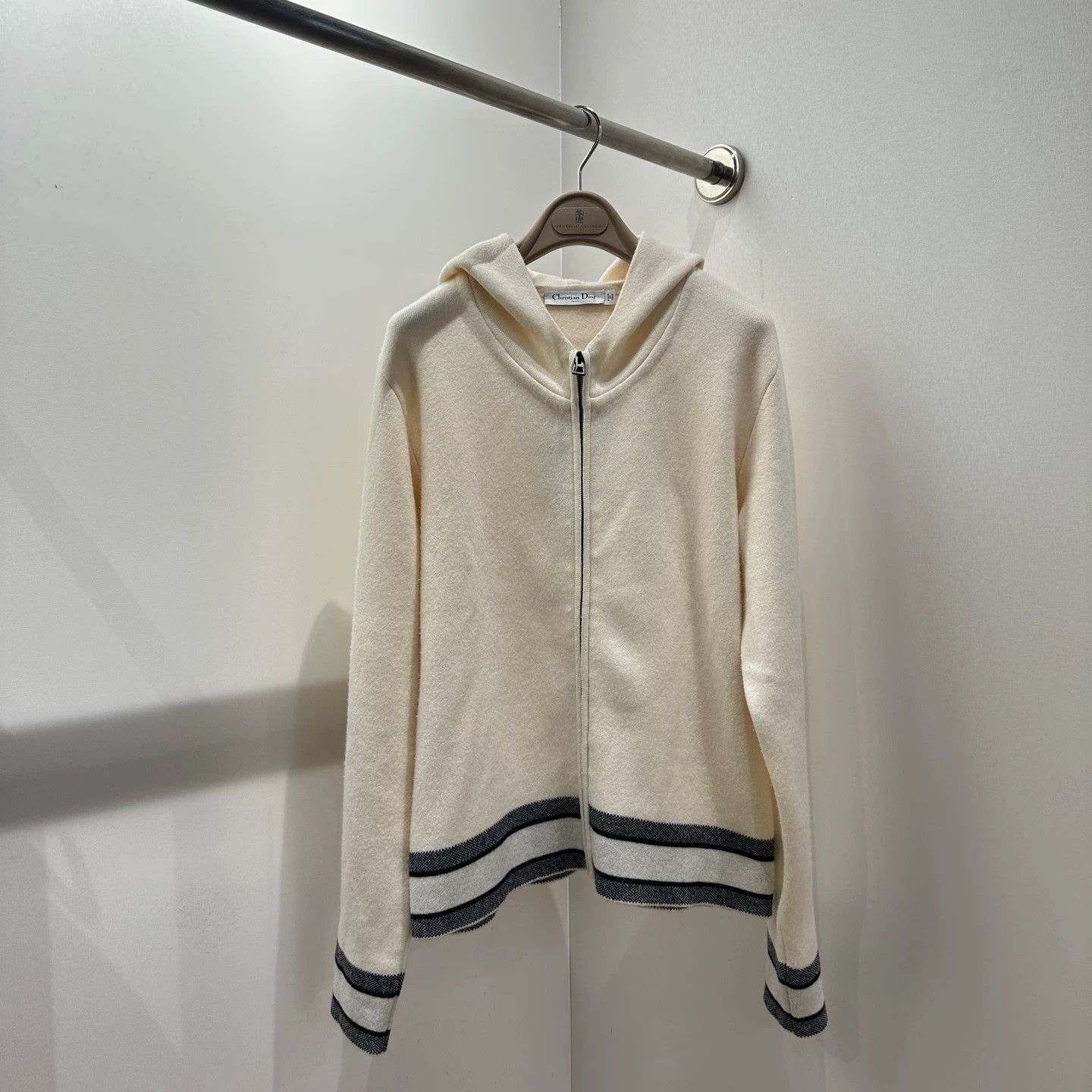 Christian Dior Monsieur Dior logo letter zip jacket cashmere 42 feb464 Size M / US 6-8 / IT 42-44 - 2 Thumbnail
