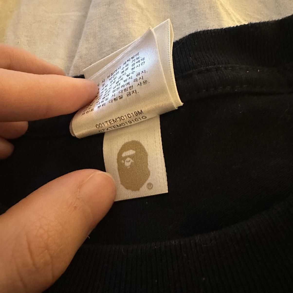 Bape Bape Collge Tee Black and Navy Size US M / EU 48-50 / 2 - 4 Thumbnail