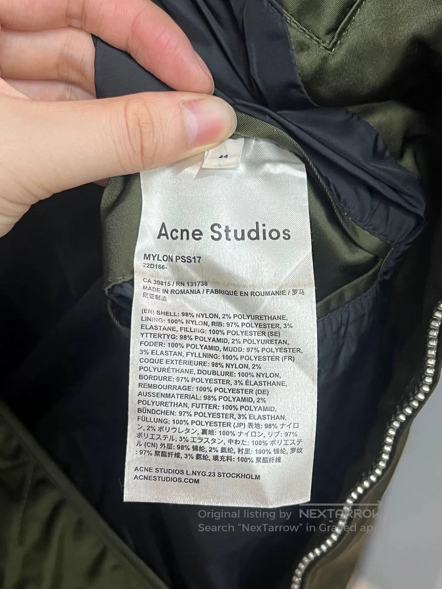 Acne Studios Acne Studios Green Jacket Size 44. Size US L / EU 52-54 / 3 - 3 Thumbnail