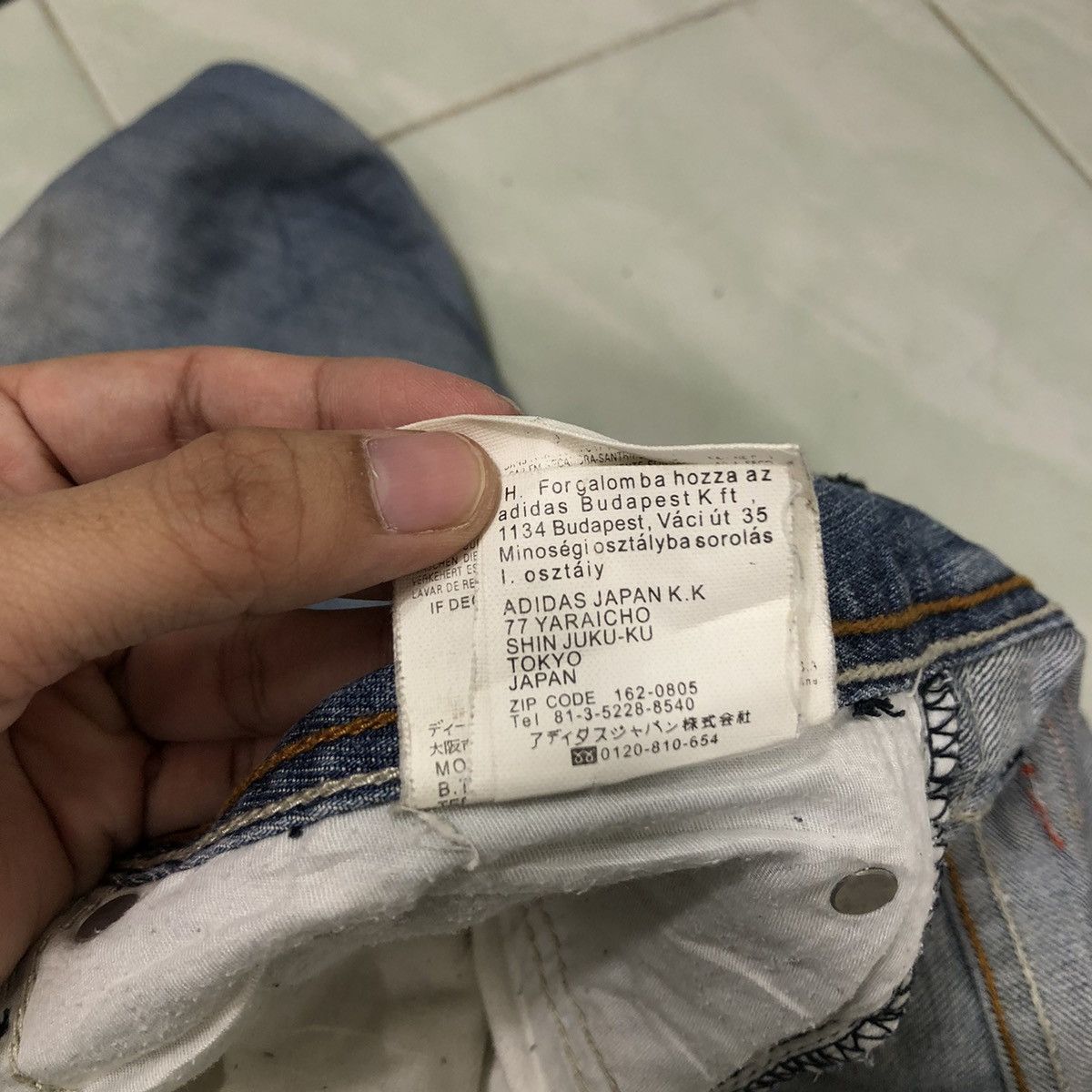 Adidas 🔥RARE DISTRESSED DENIM JEANS DIESEL X ADIDAS STREETWEAR Size US 30 / EU 46 - 23 Thumbnail