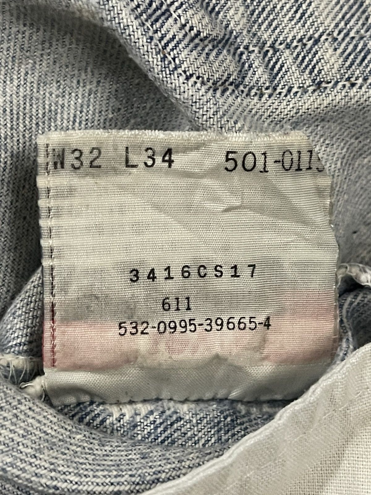 Levi's Vintage 90s Levis 501 Blue Wash Distressed Style Jeans Size US 31 - 9 Thumbnail