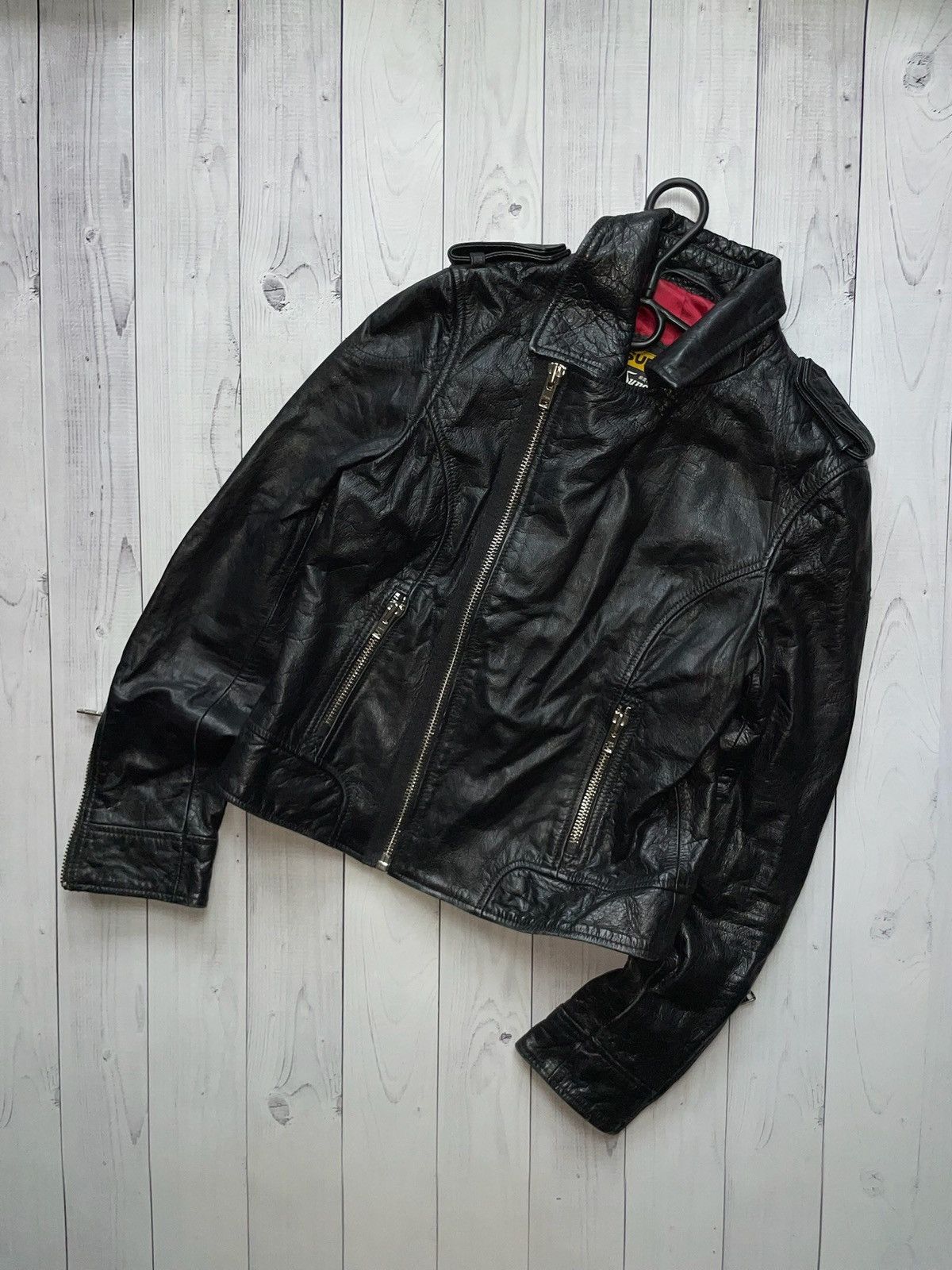 Superdry × Vintage Vintage SuperDry leather jacket women size L Size L / US 10 / IT 46 - 1 Thumbnail