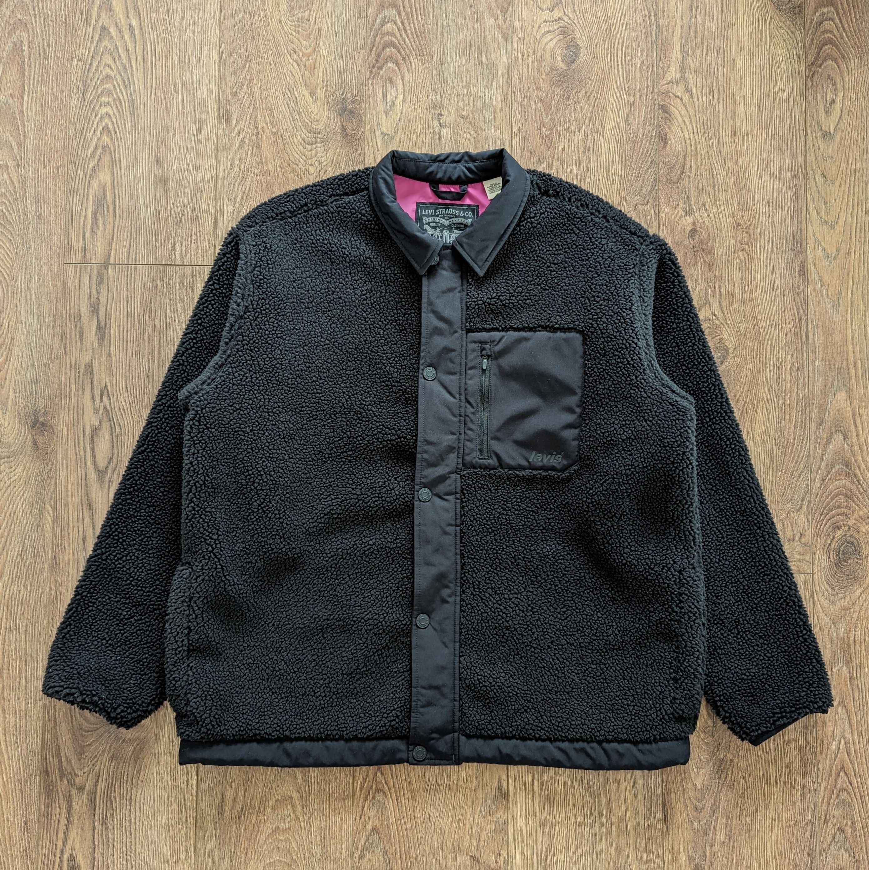 Levi's Buchanan Sherpa Men's Jacket Size L Black Meteorite