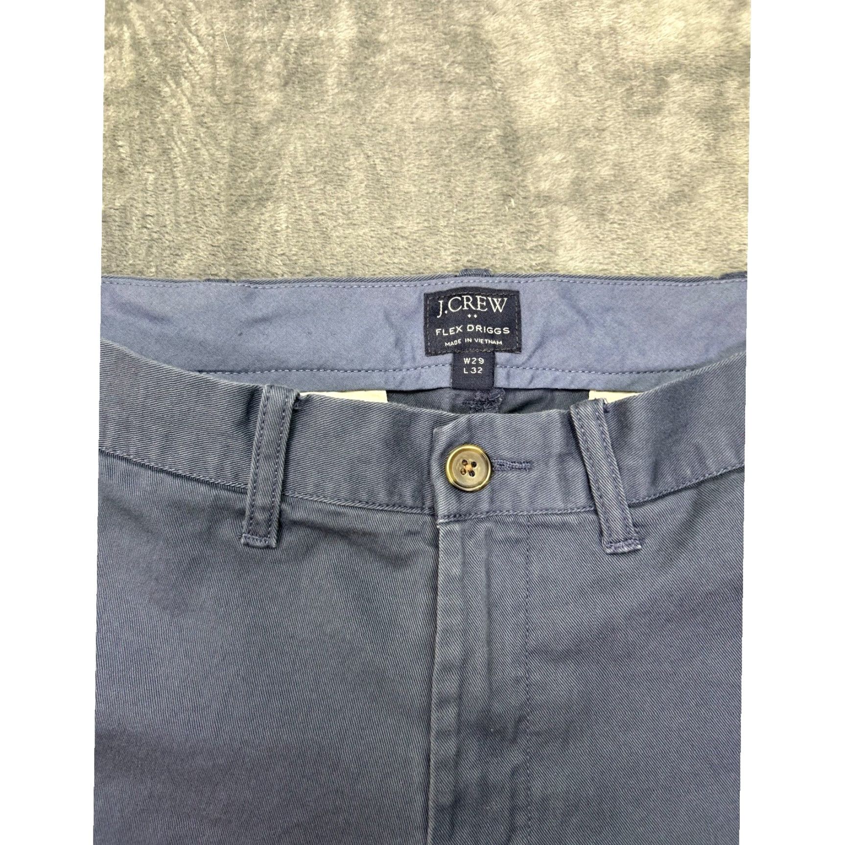 J.Crew J. Crew Chino Pants Blue Slim Fit Mens 29x32 Flex Driggs Casual Business Pockets Button Fly Size US 29 - 3 Thumbnail