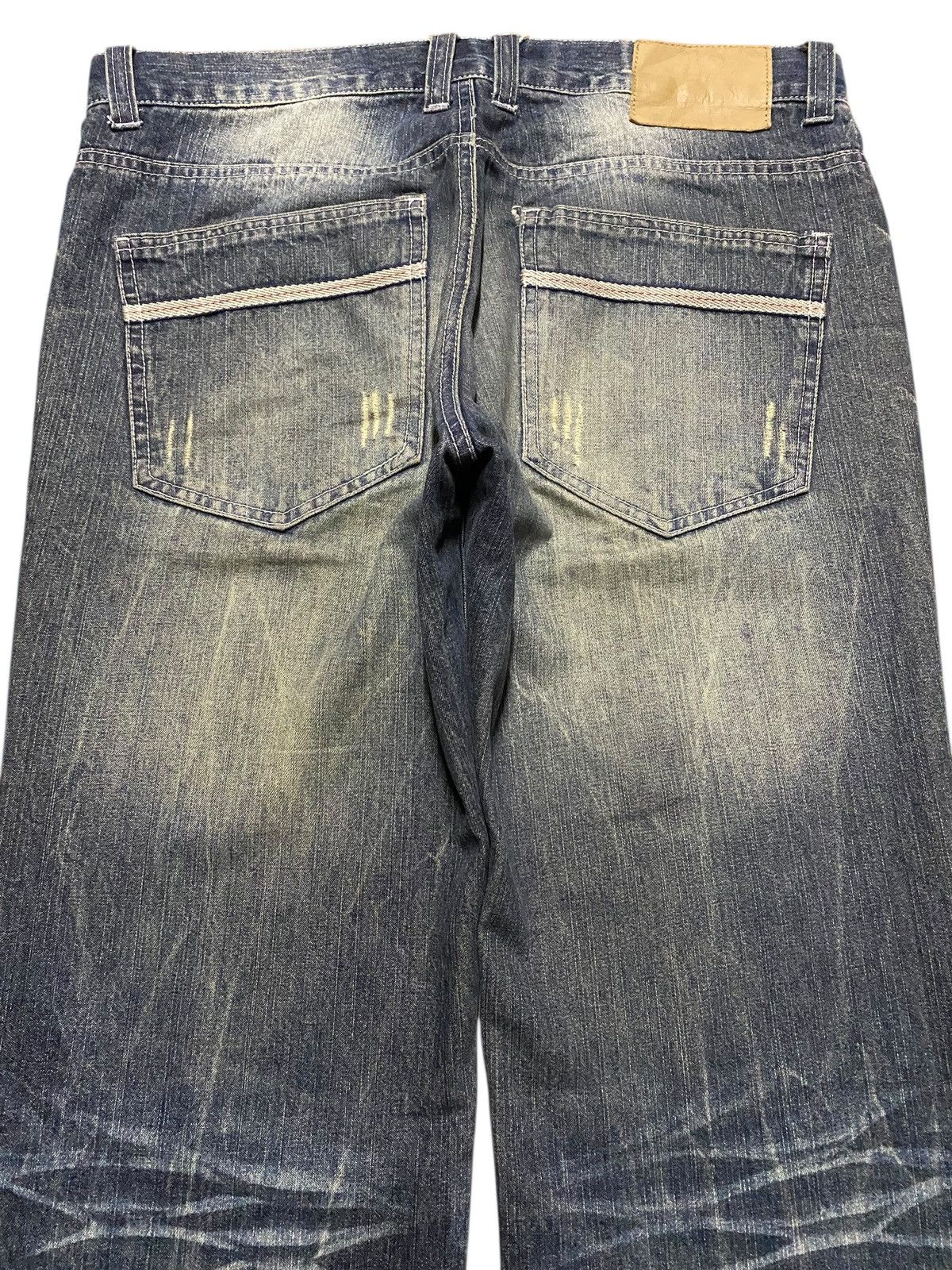 Replay Vintage Japanese Brand Mud Wash Distressed Loose Jeans Size US 33 - 4 Thumbnail