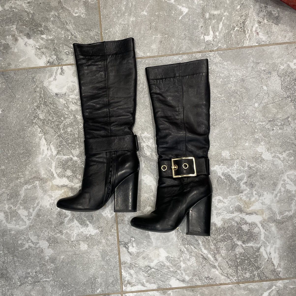 Designer × Vintage 36 GUCCI HA 4426 Runway Platform Stretch Leather Boots shoes Size US 6 / IT 36 - 1 Thumbnail