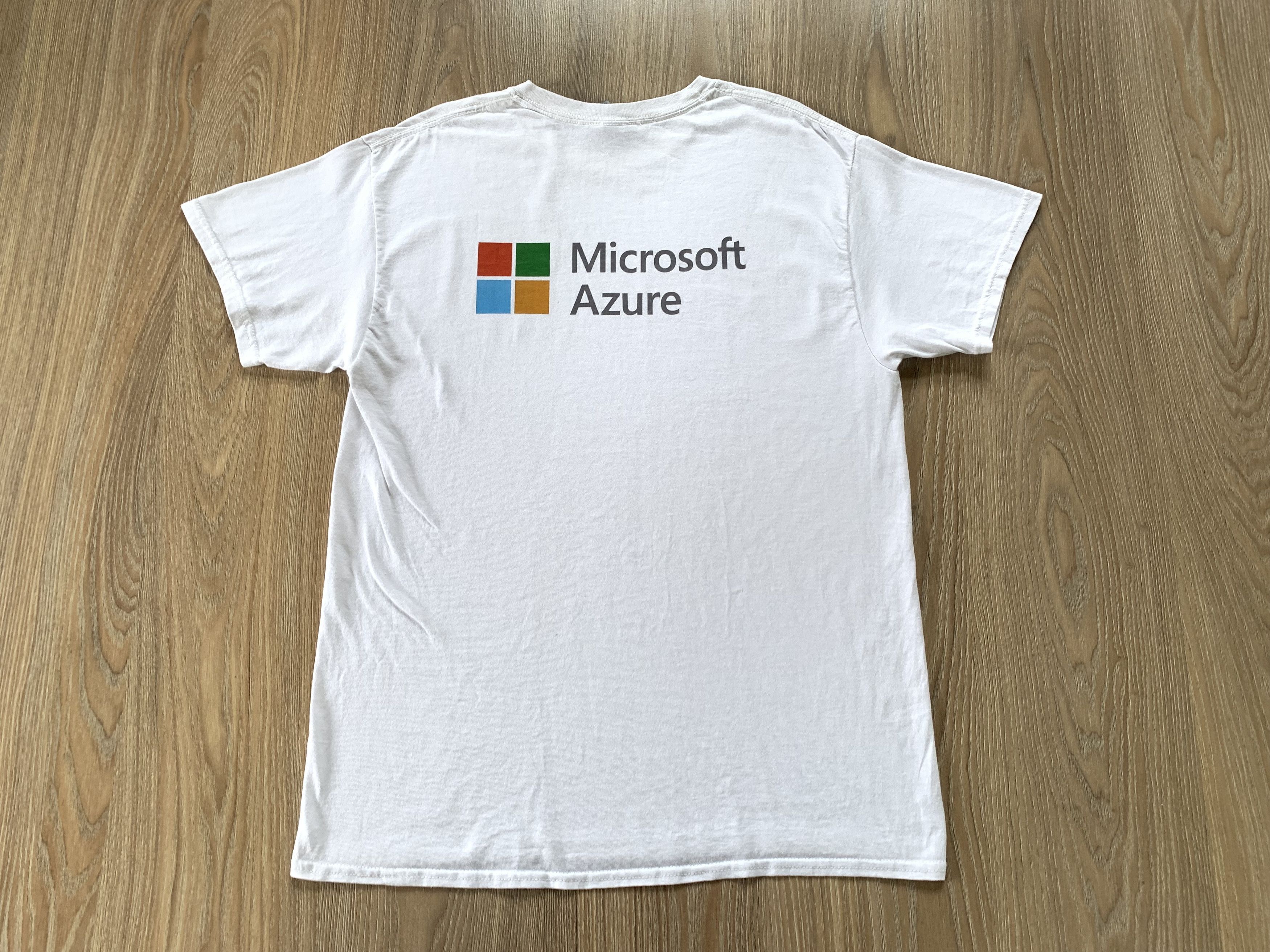 Microsoft Gildan White Microsoft Azure Printed T-Shirt 2022 Size US L / EU 52-54 / 3 - 3 Thumbnail