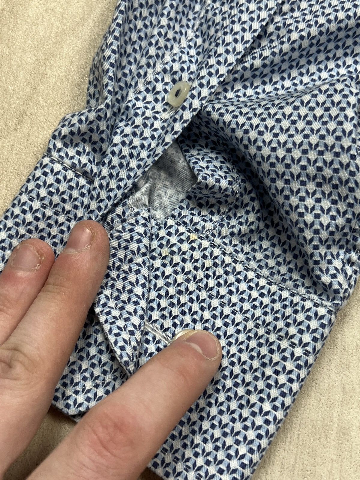 Eton Eton Geometric Pattern Shirt (Y0202) Size US M / EU 48-50 / 2 - 6 Thumbnail