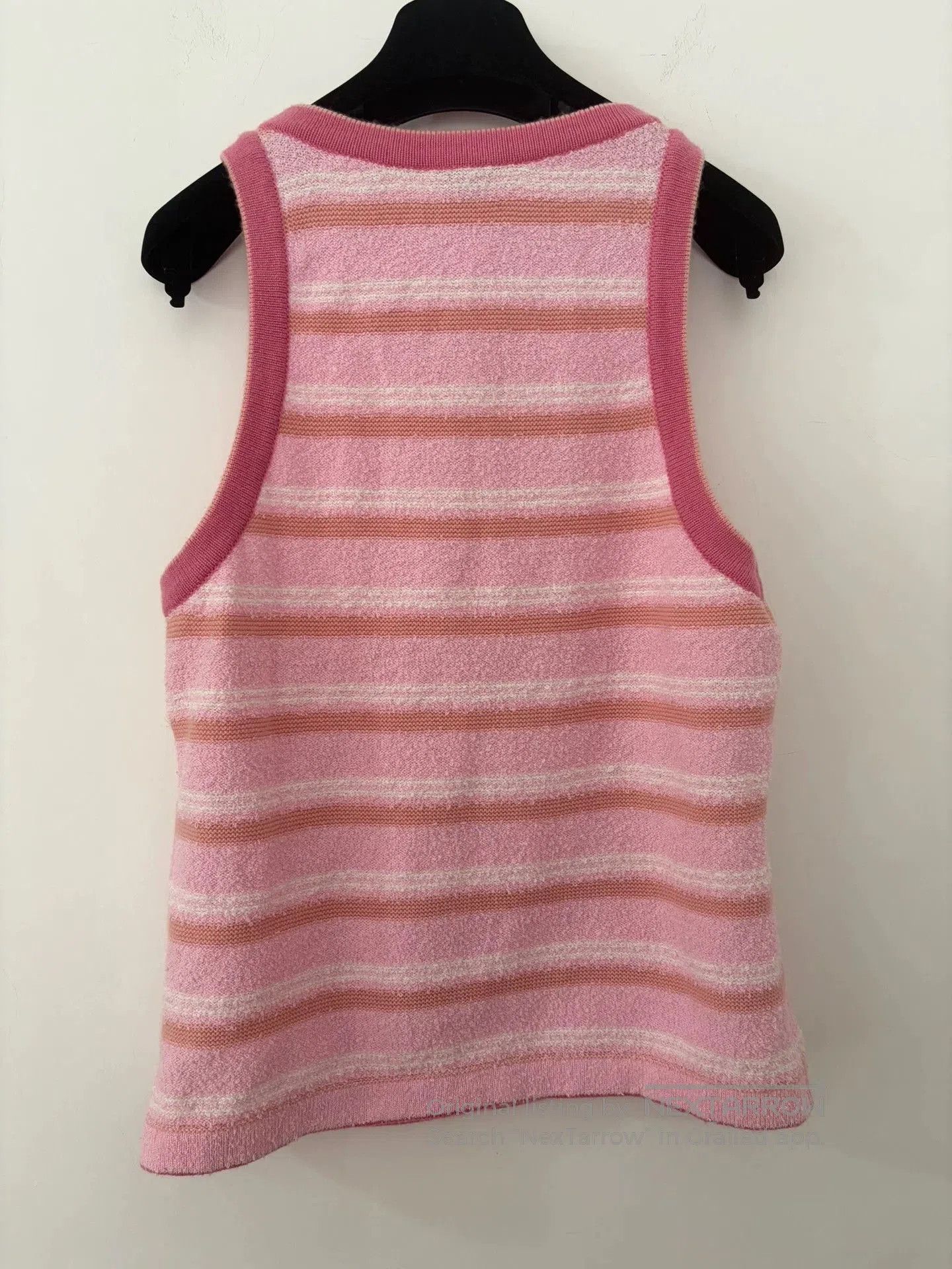 Chanel Chanel Pink Striped Towel Fabric Tank. Size US S / EU 44-46 / 1 - 2 Thumbnail
