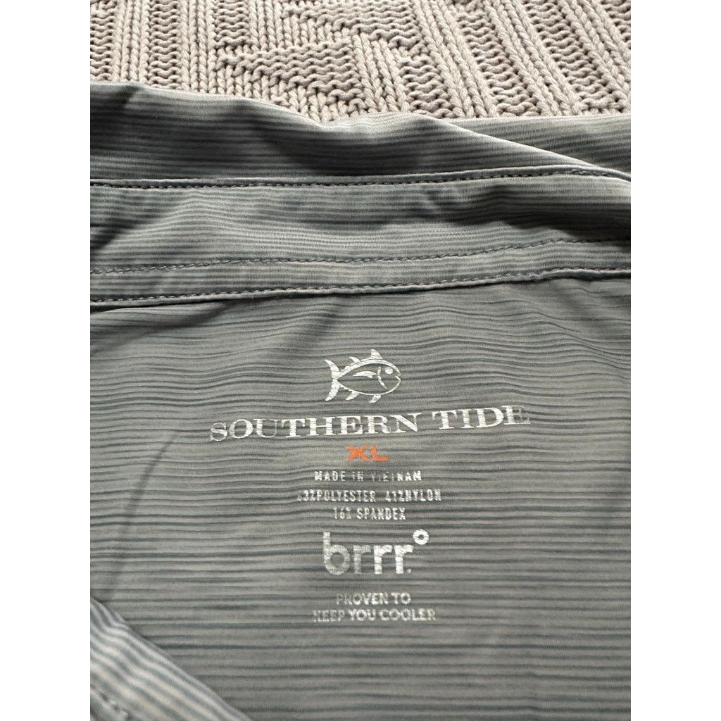Southern Tide Southern Tide gray striped golf polo size XL Size US XL / EU 56 / 4 - 4 Thumbnail
