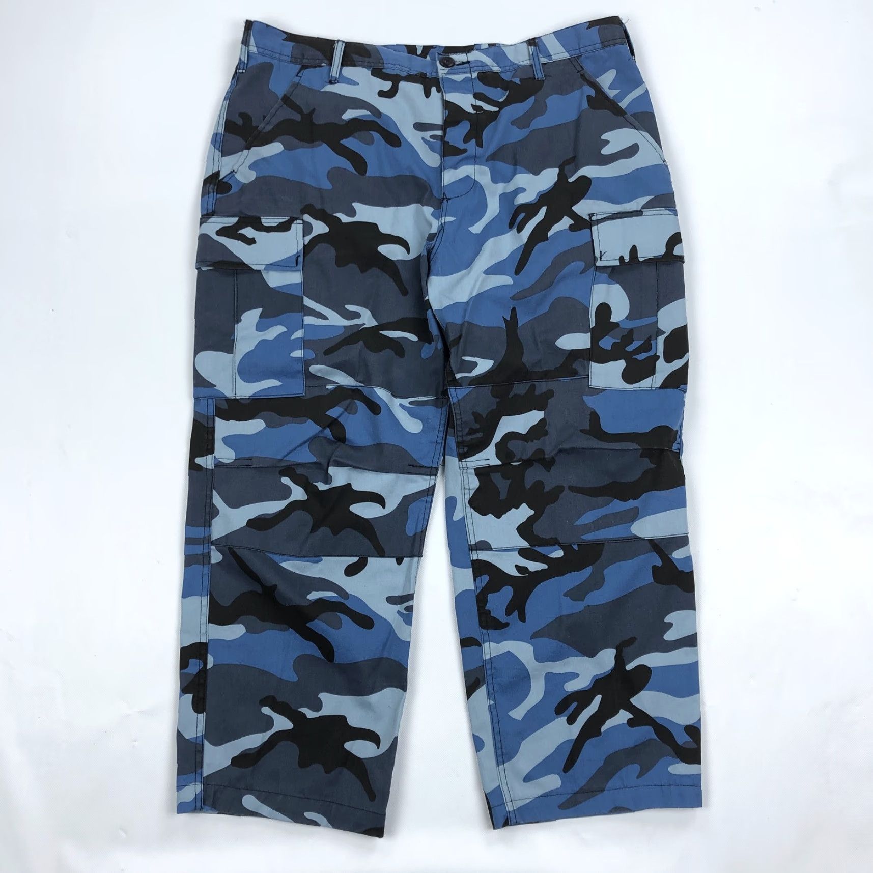 Rothco Rothco Men's Blue Camo Cargo BDU Pants L Regular 38x27 Military Casual Workwear Size US 33 - 2 Thumbnail