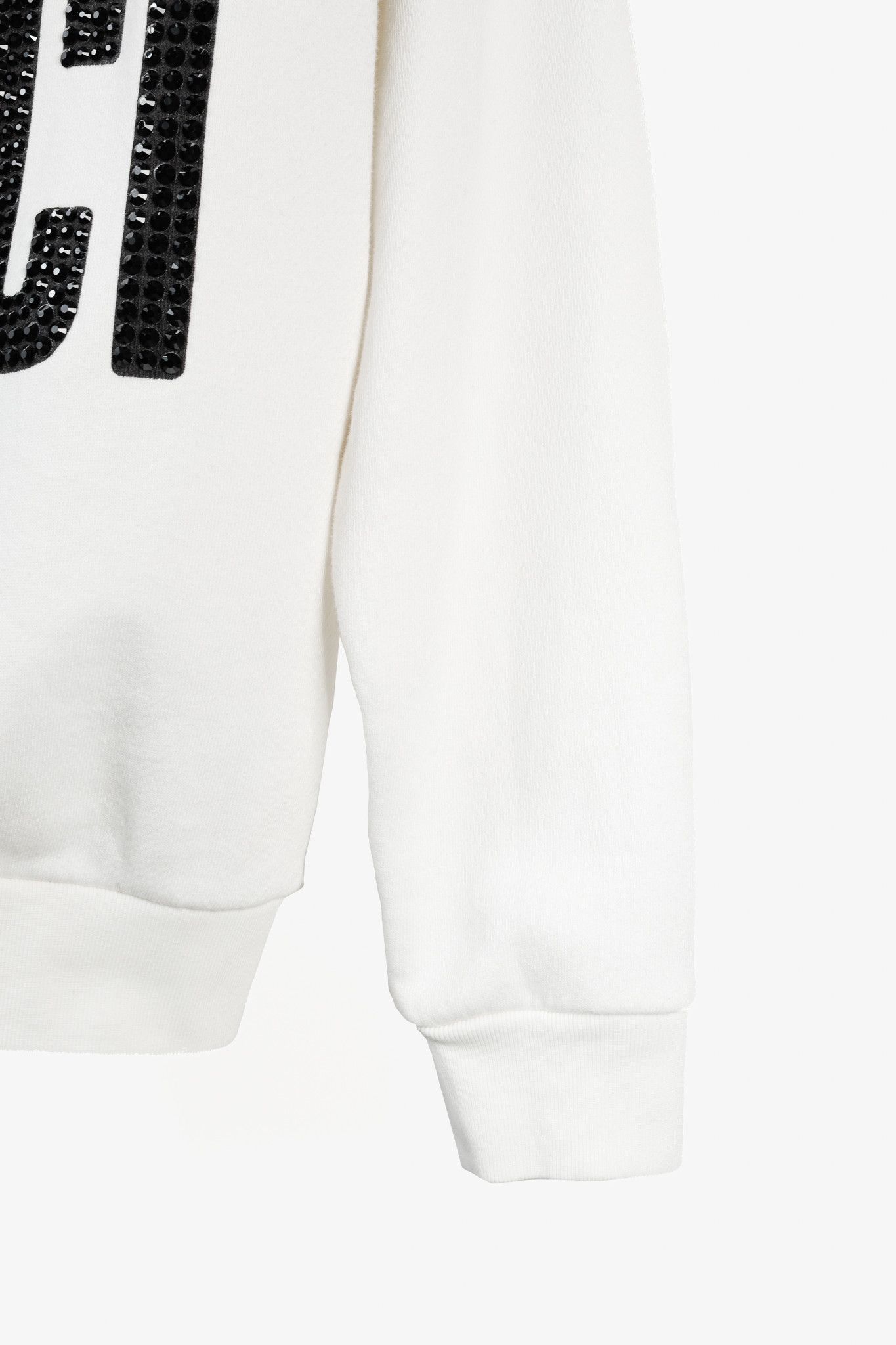 Gucci Gucci 1921 White Cotton French-Terry Crystal-Logo Sweatshirt Size XS / US 0-2 / IT 36-38 - 6 Thumbnail