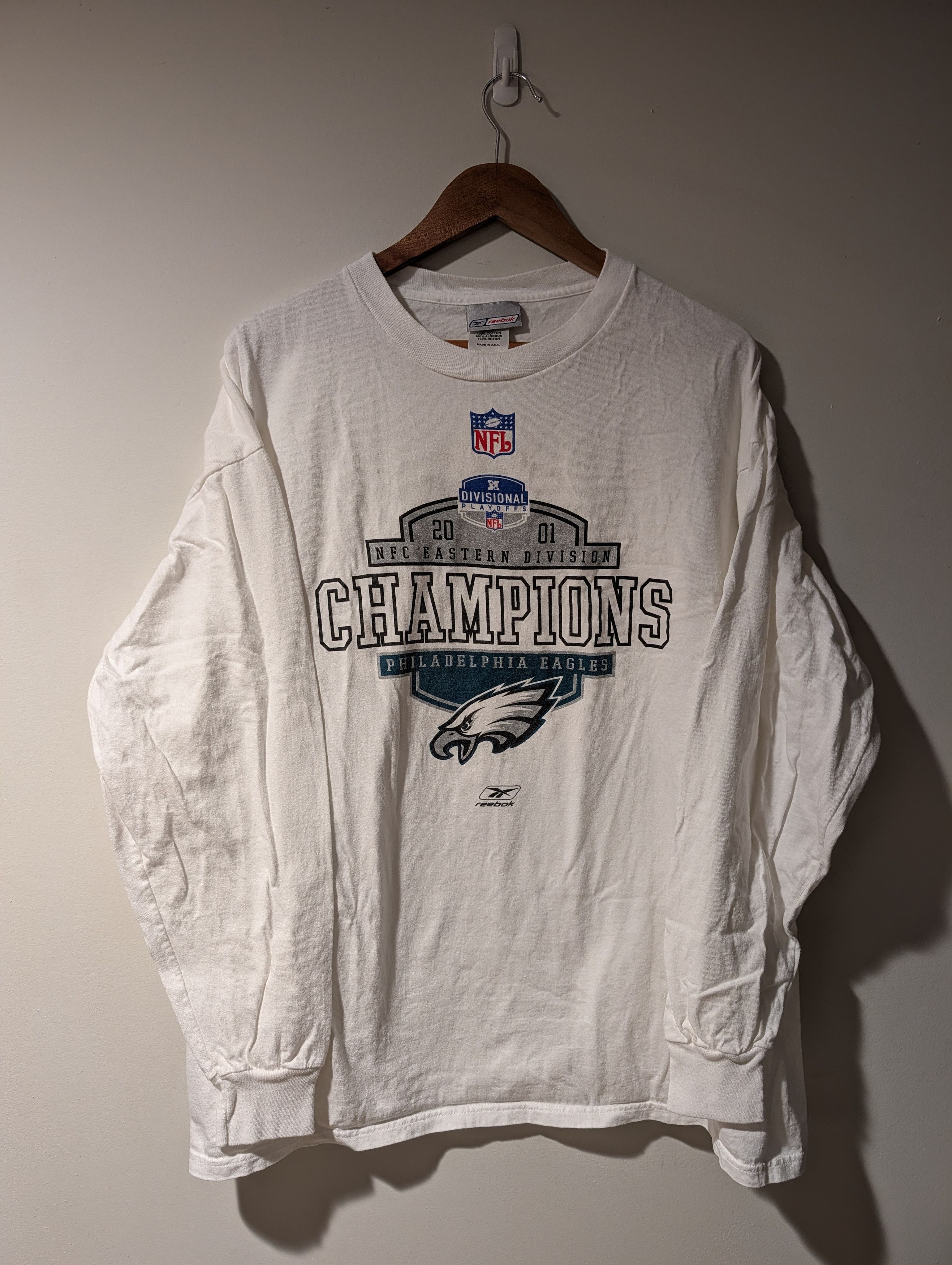 NFL Vintage 2001 Philadelphia Eagles Division Champion T-Shirt Size US XL / EU 56 / 4 - 1 Thumbnail