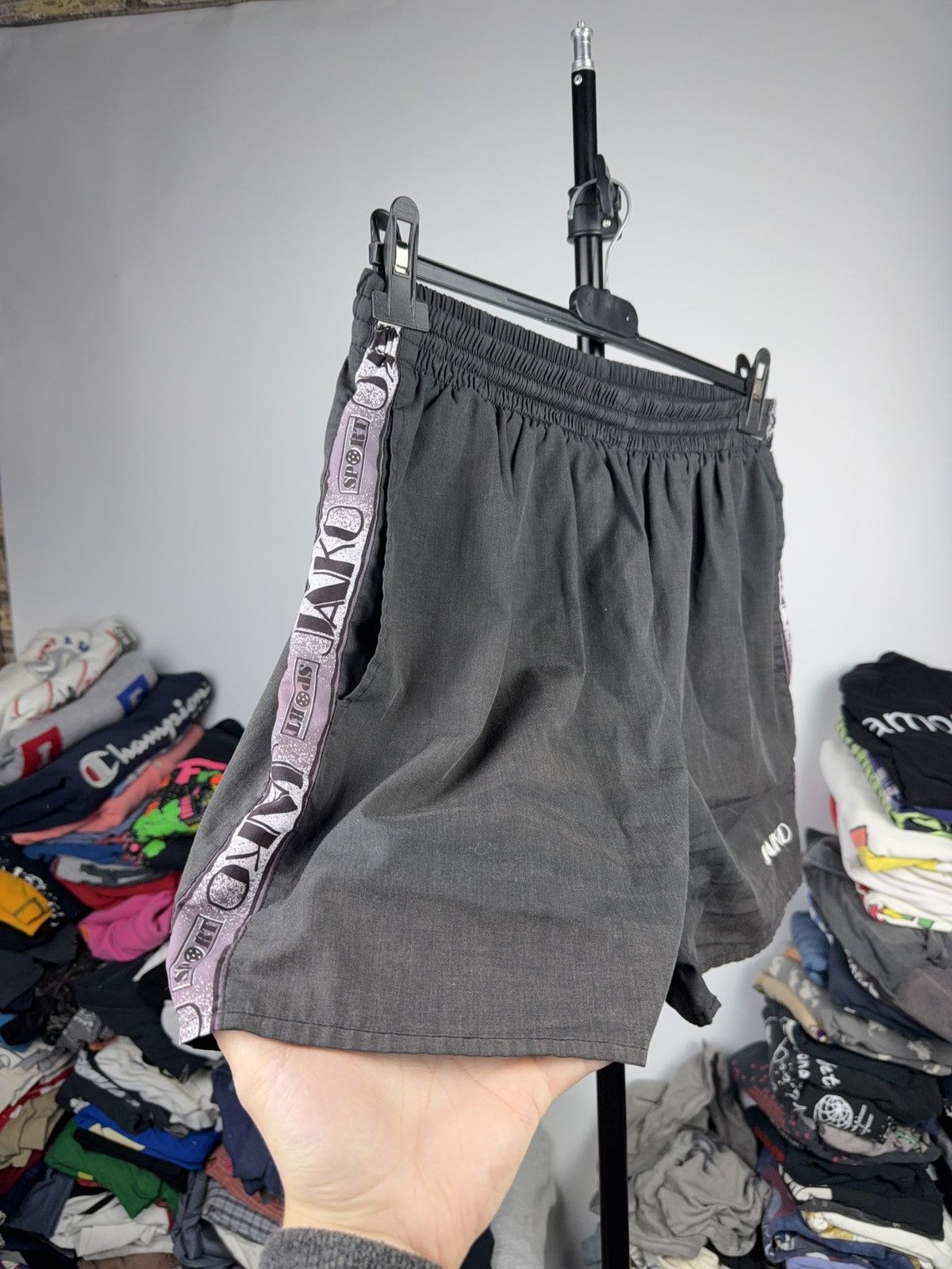 Vintage 90s Retro JAKO Sport Logo Tape Soccer Training Shorts S-M sz Size US 33 - 2 Thumbnail