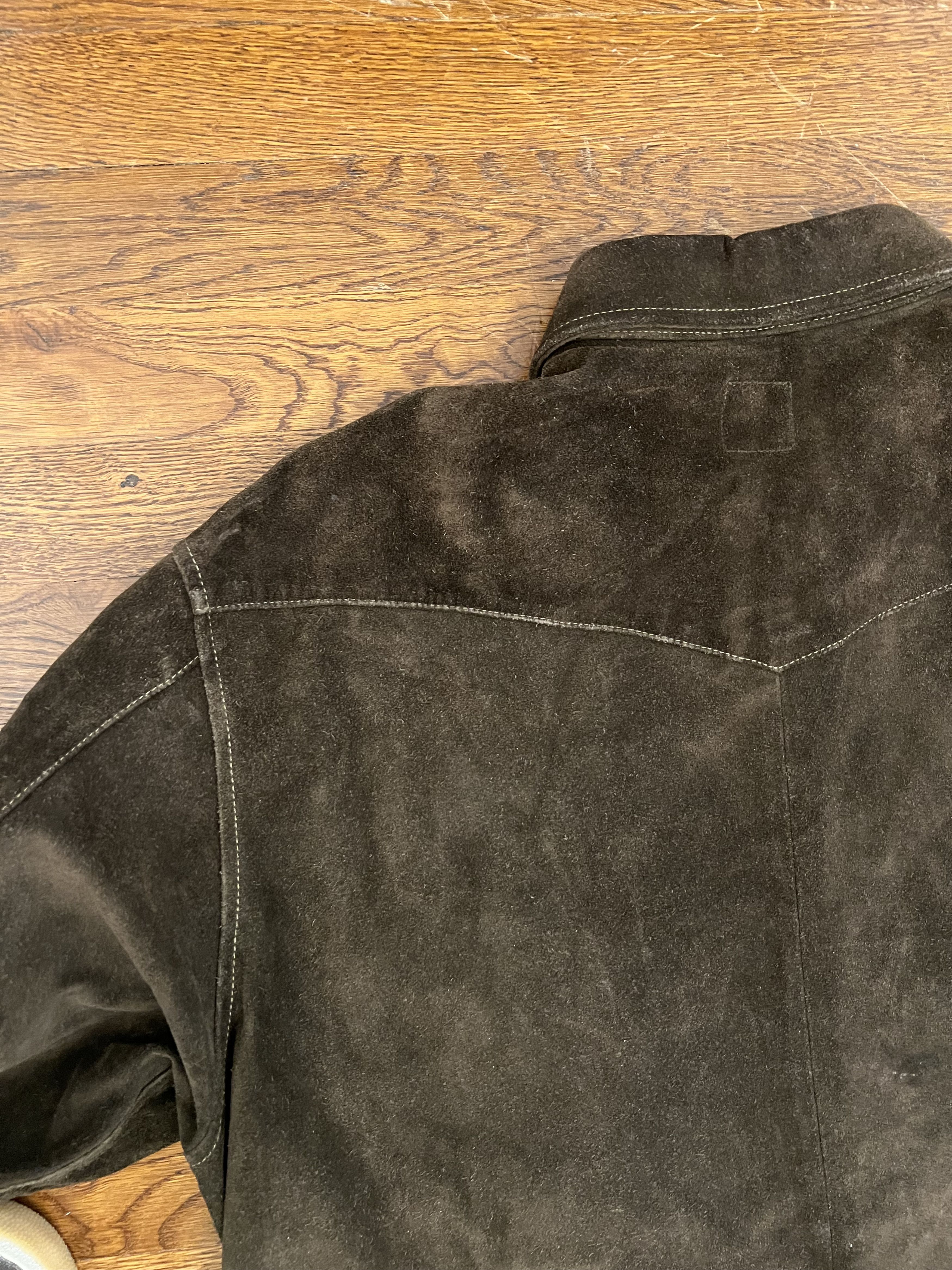 Gap Cow split Suede Cowboy button up long sleeve