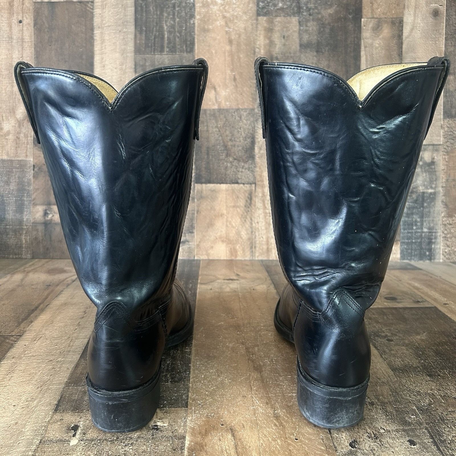 Acme Clothing Acme Vintage Black Oil Resistant Cowboy Boots Mens 10.5 EW Size US 10.5 / EU 43-44 - 8 Thumbnail
