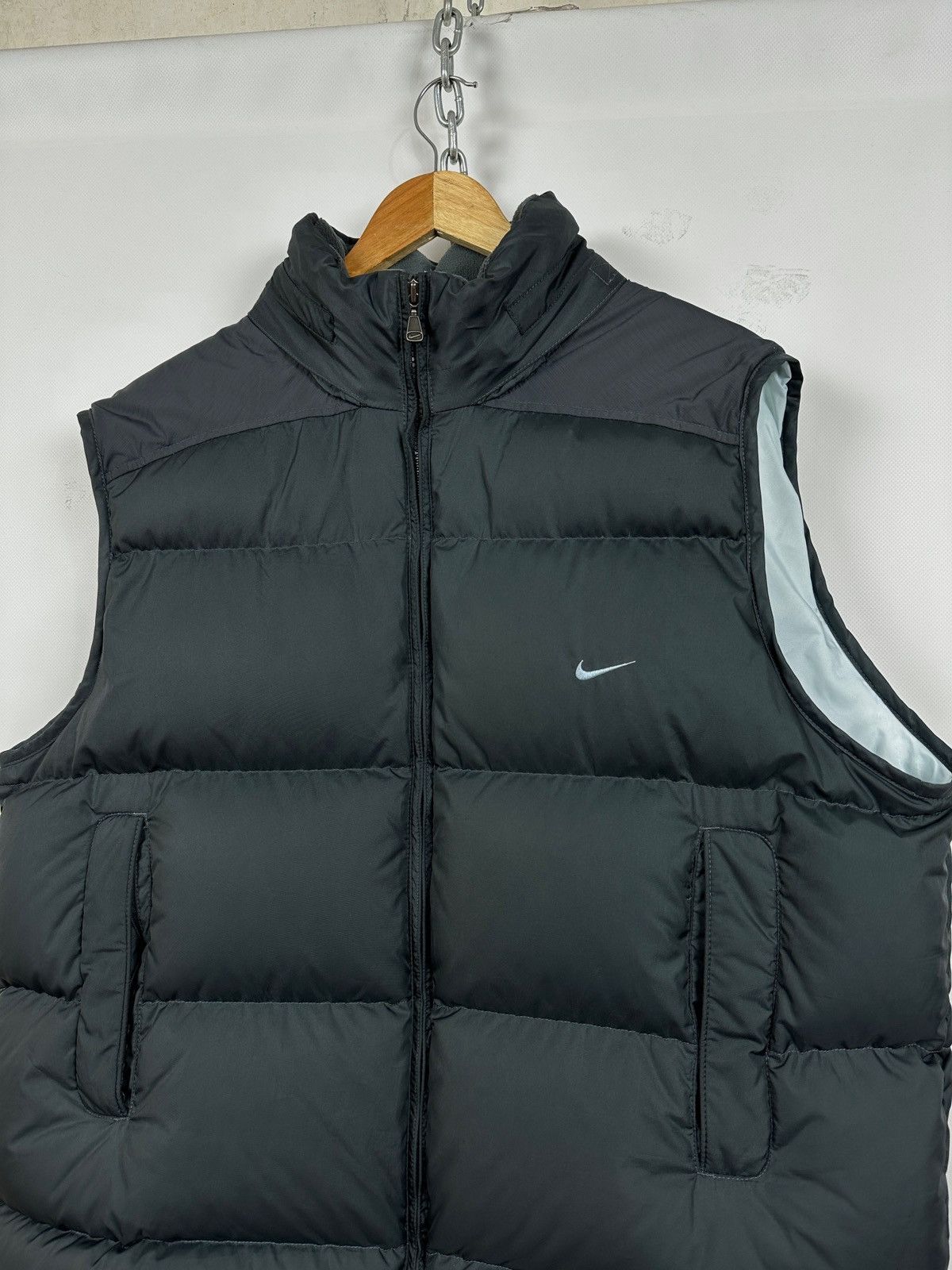 Nike 00s Vintage Nike Grey Down Puffer Vest Size US XL / EU 56 / 4 - 8 Thumbnail