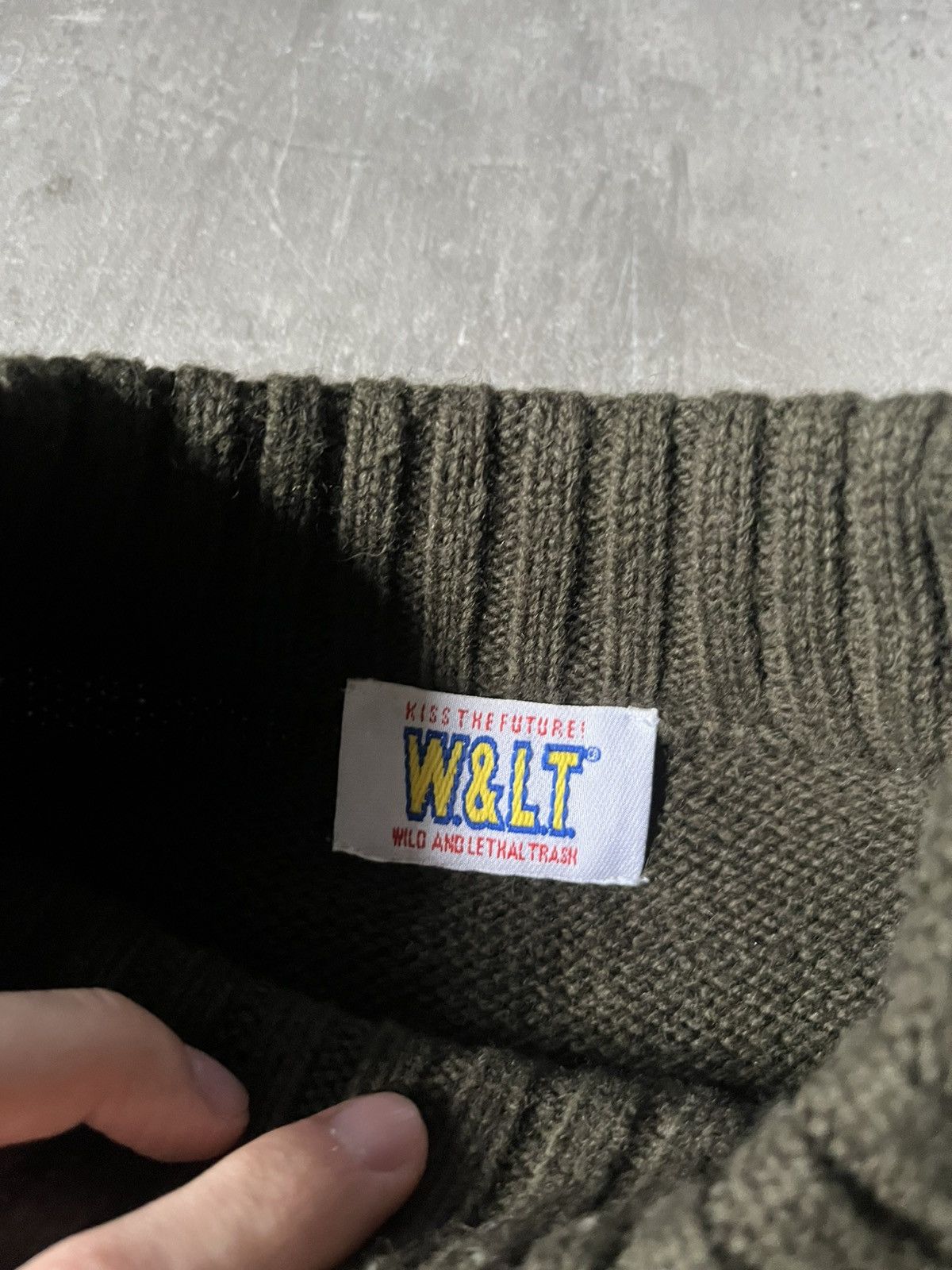Walter Van Beirendonck W&LT Walter Van Beirendonck green 90s sweater wool Size US M / EU 48-50 / 2 - 6 Thumbnail