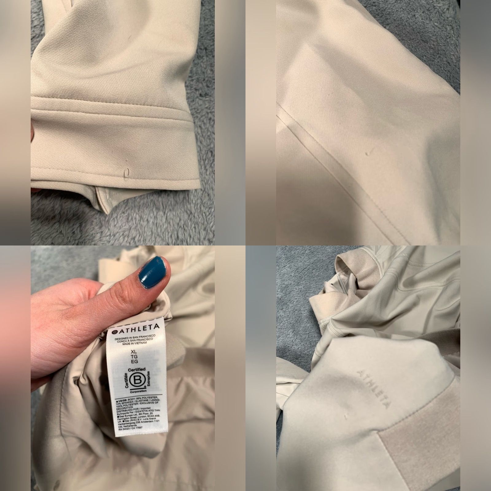 Athleta Athleta Jacket Women XL Cream Polyester Basic Jacket Size XL / US 12-14 / IT 48-50 - 9 Thumbnail