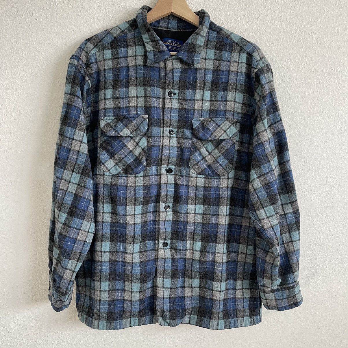 image of Pendleton Blue Wool Beach Boys Limited Edition Board Flannel, Men's (Size XL)