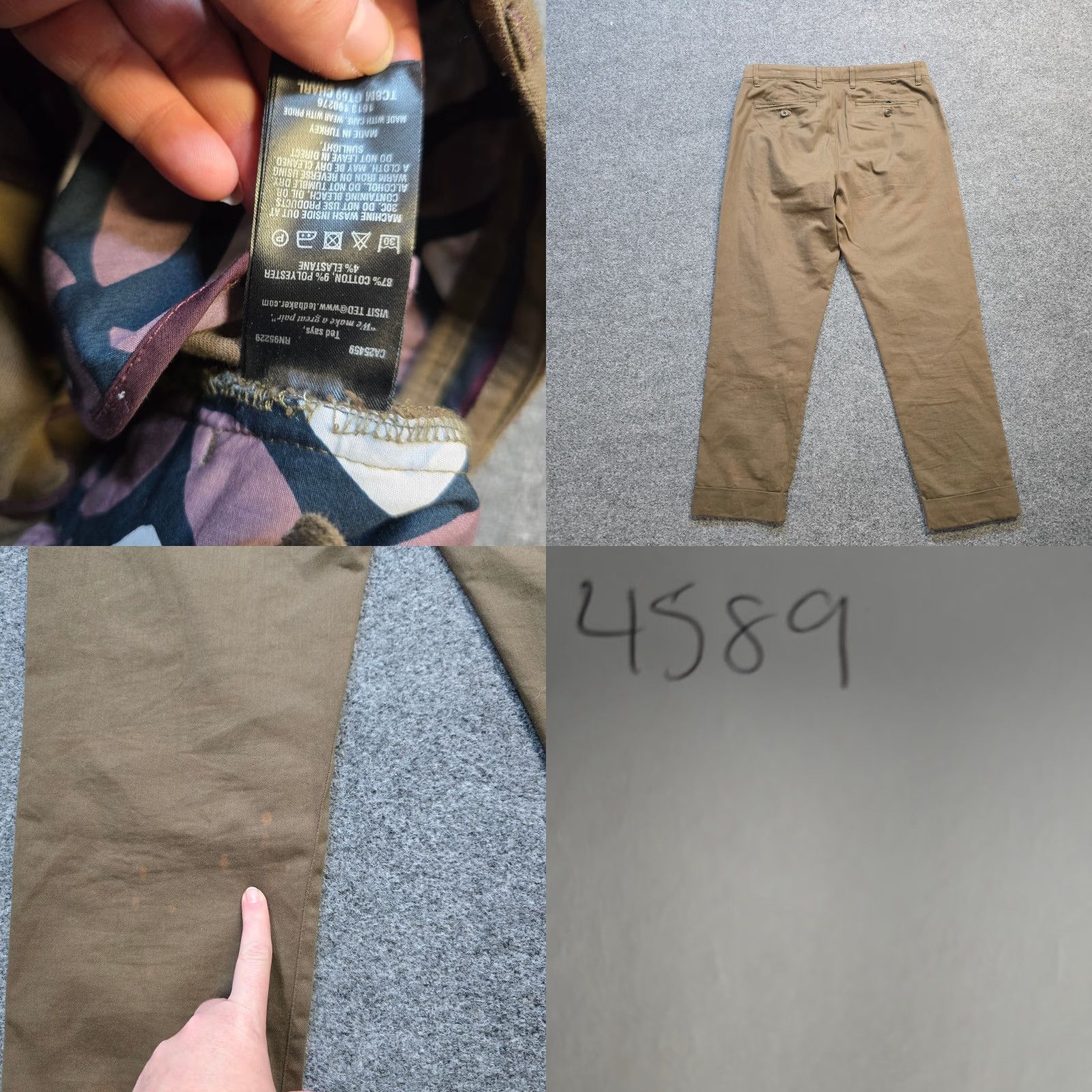 Ted Baker Ted Baker Pants Mens 32 Brown Pleated Cuffed Cropped Classic Casual Preppy Shirt? Size US 32 / EU 48 - 8 Thumbnail