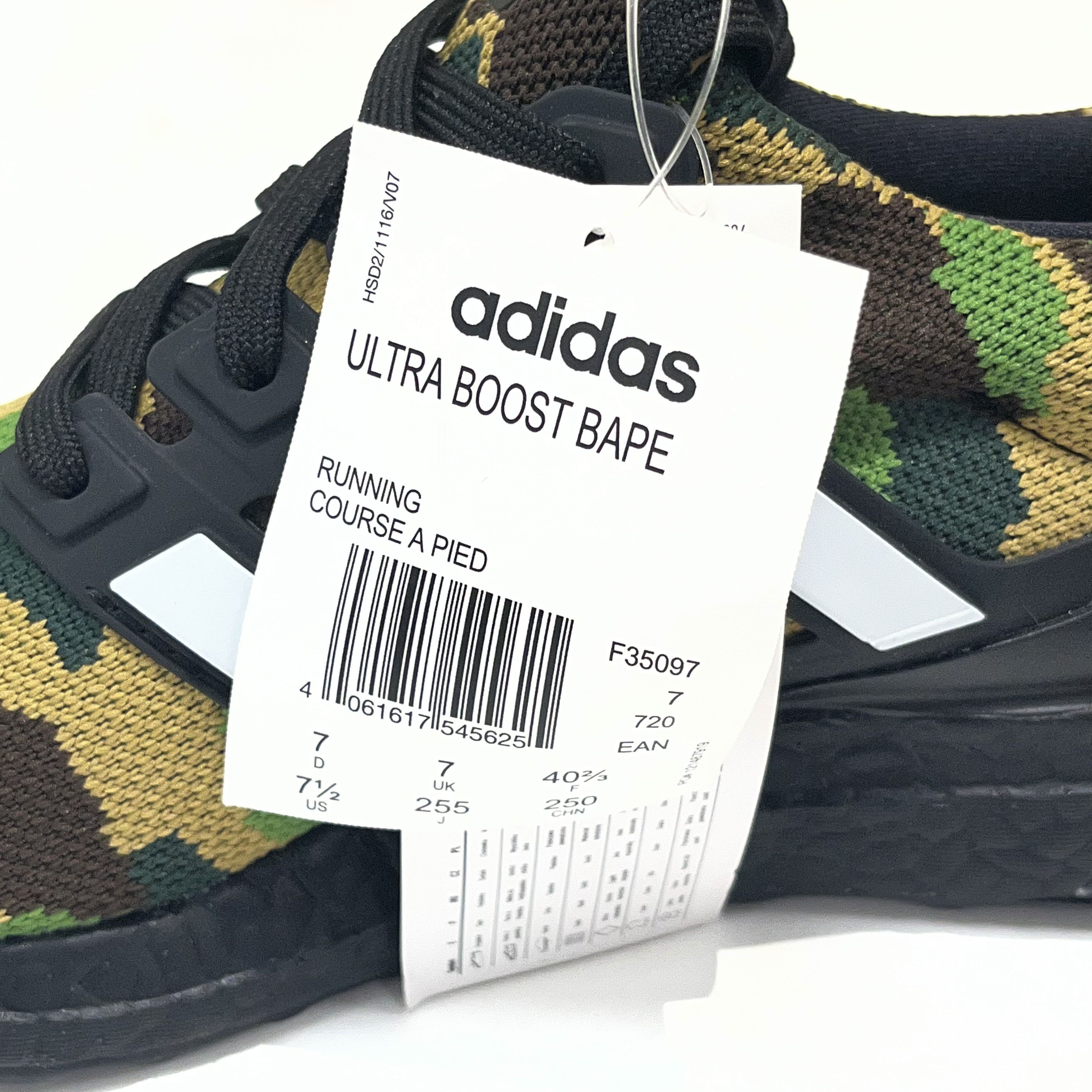 Adidas × Bape Adidas Ultra Boost 4.0 X Bape Camo Green Size US 7.5 / EU 40-41 - 7 Thumbnail