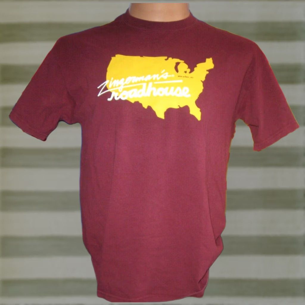 Gildan ZINGERMAN'S ROADHOUSE Ann Arbor T Shirt Men's Large BeEr City Michigan Graphic Print Vintage Maroon Gildan Cotton Logo Short Sleeve Size US L / EU 52-54 / 3 - 1 Thumbnail