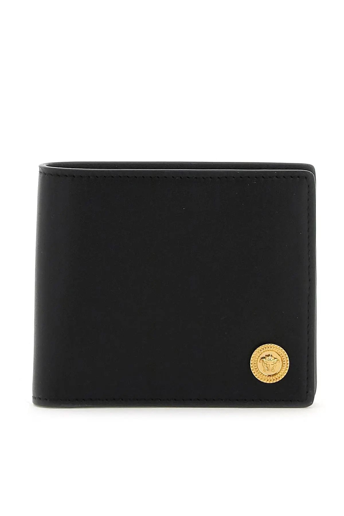 image of Versace O1S22I1N0124 Medusa Biggie Bi-Fold Wallet In Black, Men's