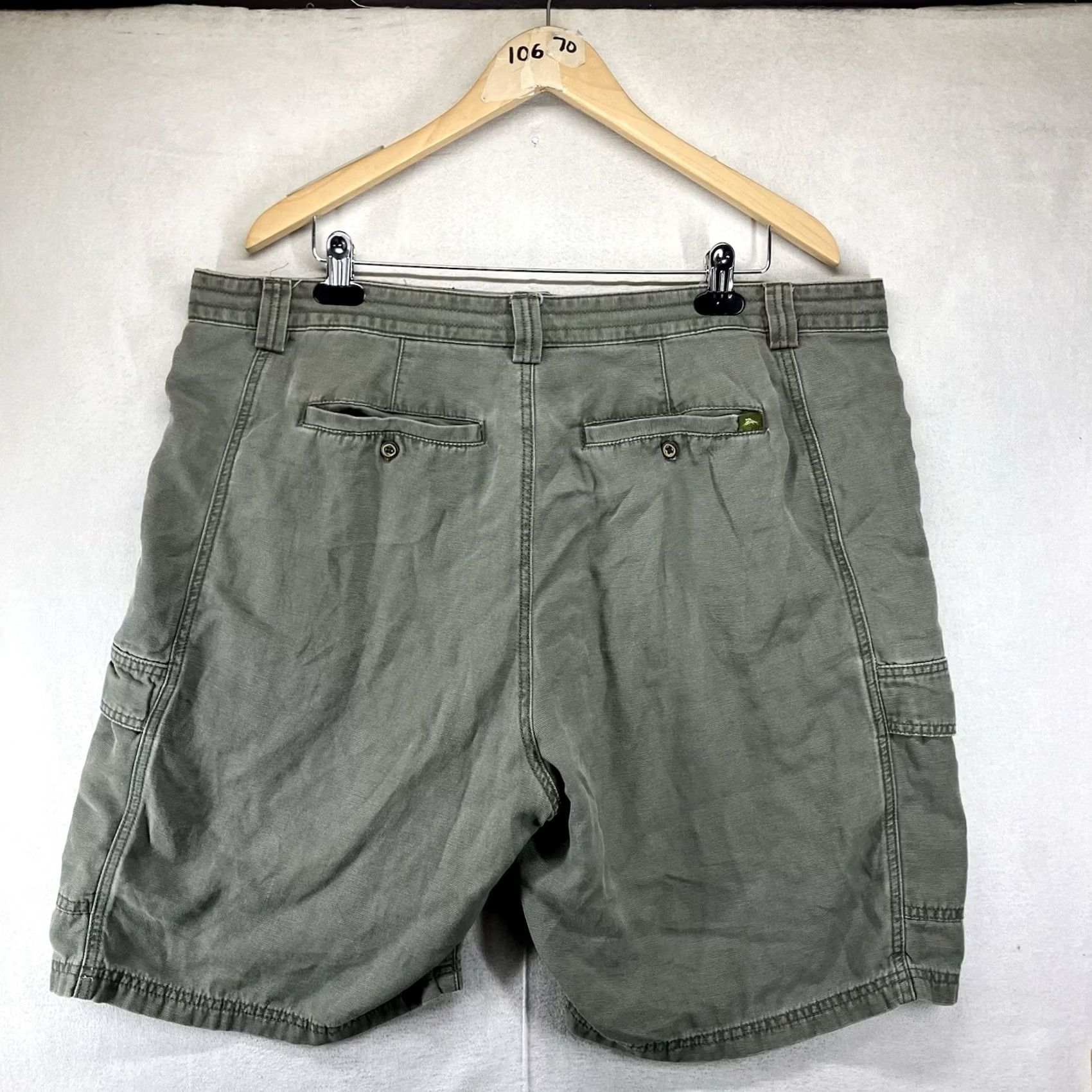 Tommy Bahama Tommy Bahama Relax Mens 40 Olive Green Cargo Shorts Tencel Cotton Blend Size US 40 / EU 56 - 2 Thumbnail