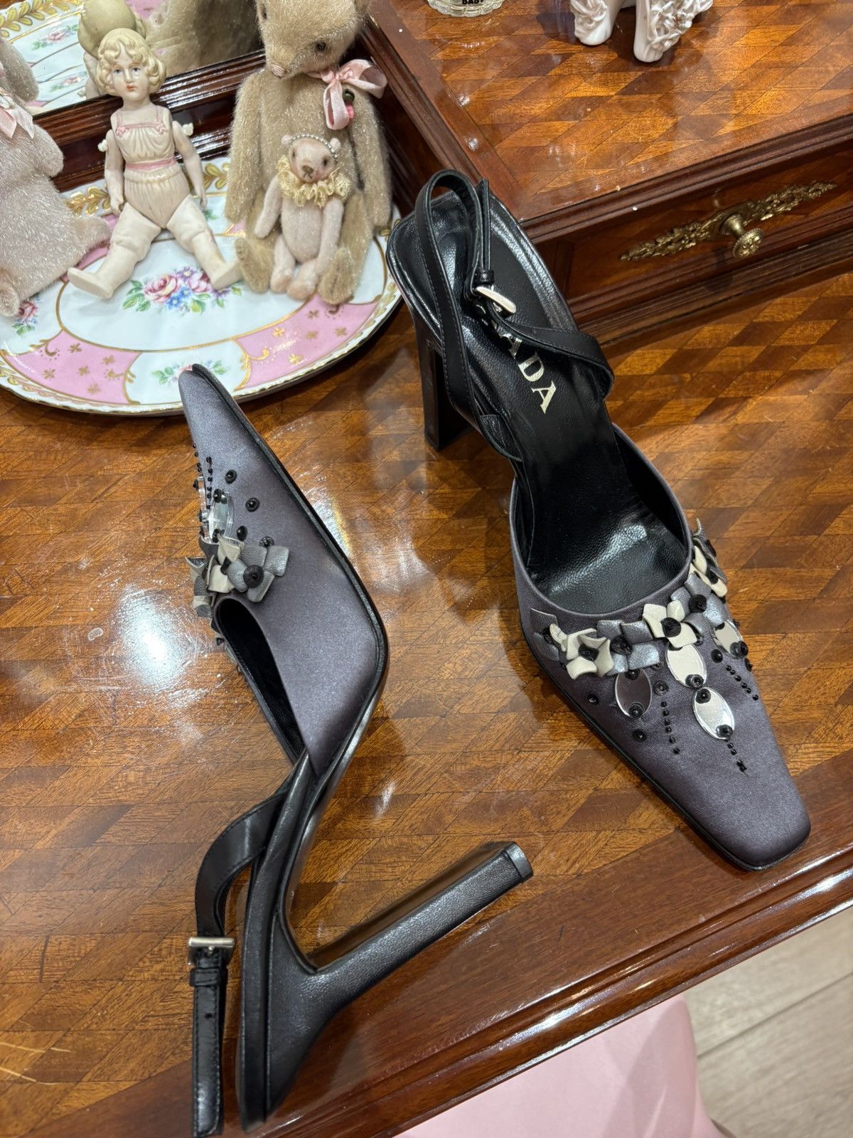 Prada Prada FW99 satin floral heels Size US 8.5 / IT 38.5 - 20 Thumbnail