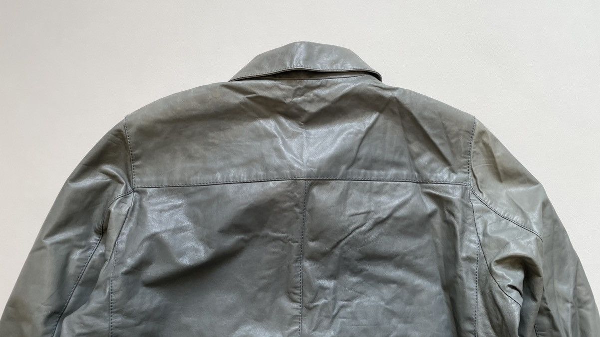 Prada Mid 2000s Powder Blue Treated Leather Jacket Size US M / EU 48-50 / 2 - 17 Thumbnail