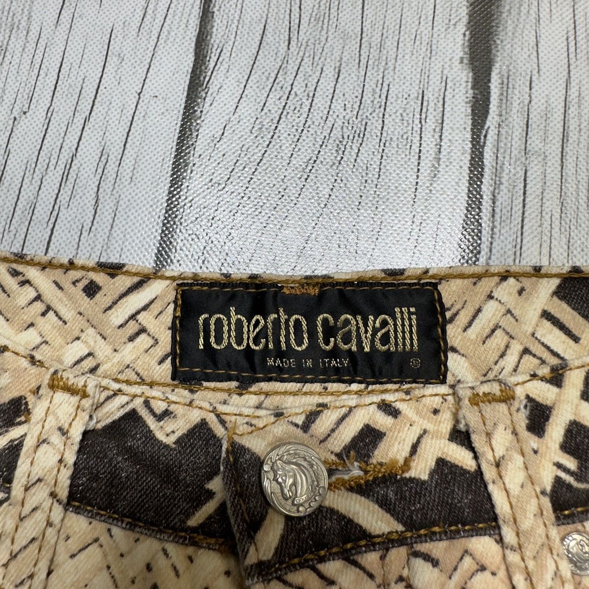 Roberto Cavalli × Vintage Vintage Roberto Cavalli printed jeans Size US 29 - 6 Thumbnail