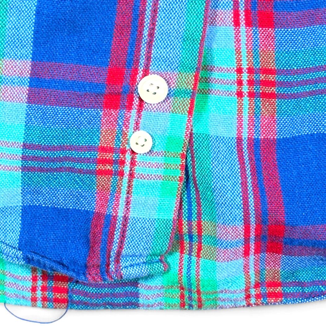 Van Heusen VINTAGE Van Heusen Shirt Adult MEDIUM Blue Plaid Madras Preppy Casual 90s Size US M / EU 48-50 / 2 - 7 Thumbnail