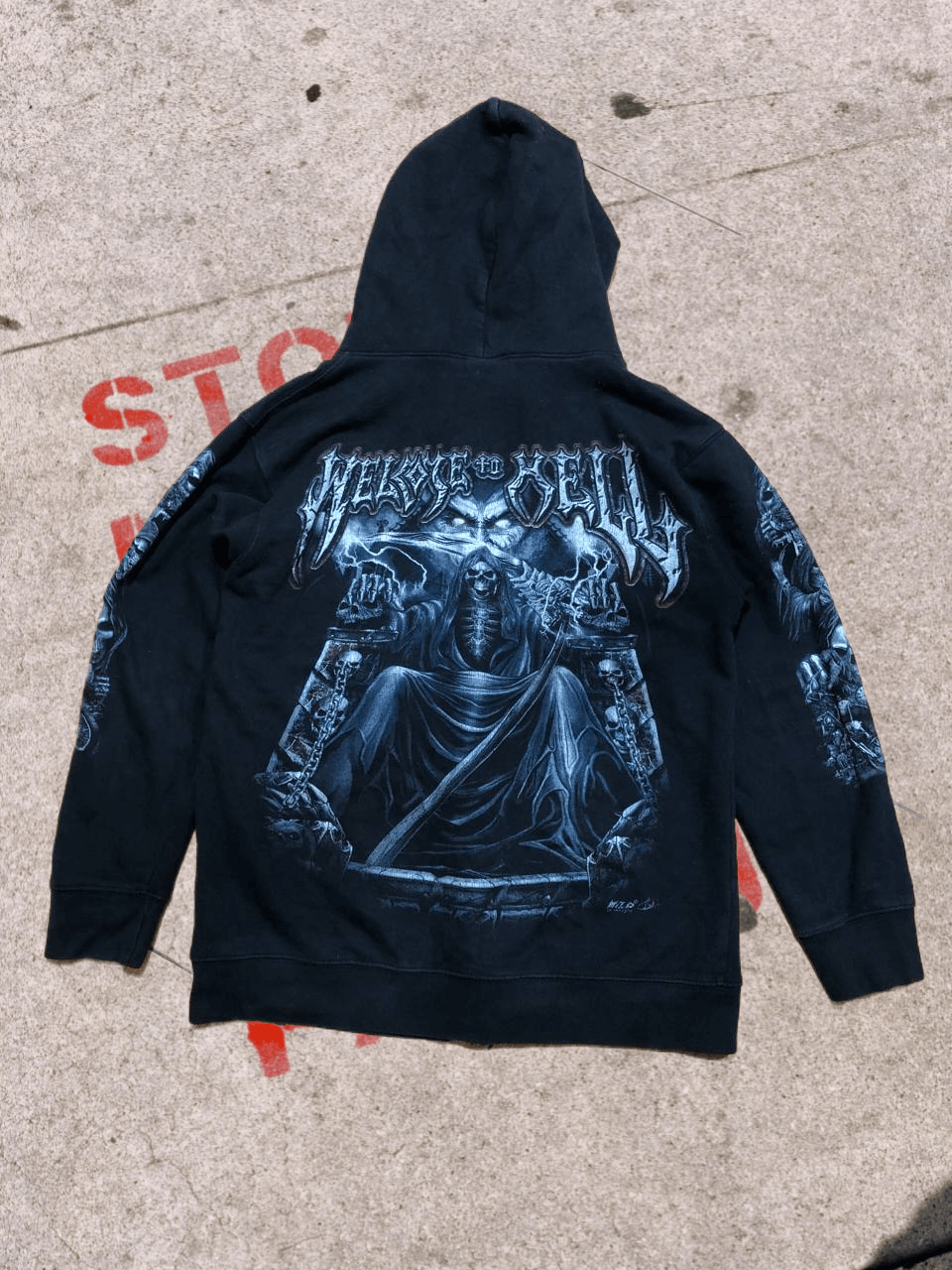 Other Wild Graphic Hoodie Biker & Skulls Flanes Black Full Zip Size US M / EU 48-50 / 2 - 1 Thumbnail