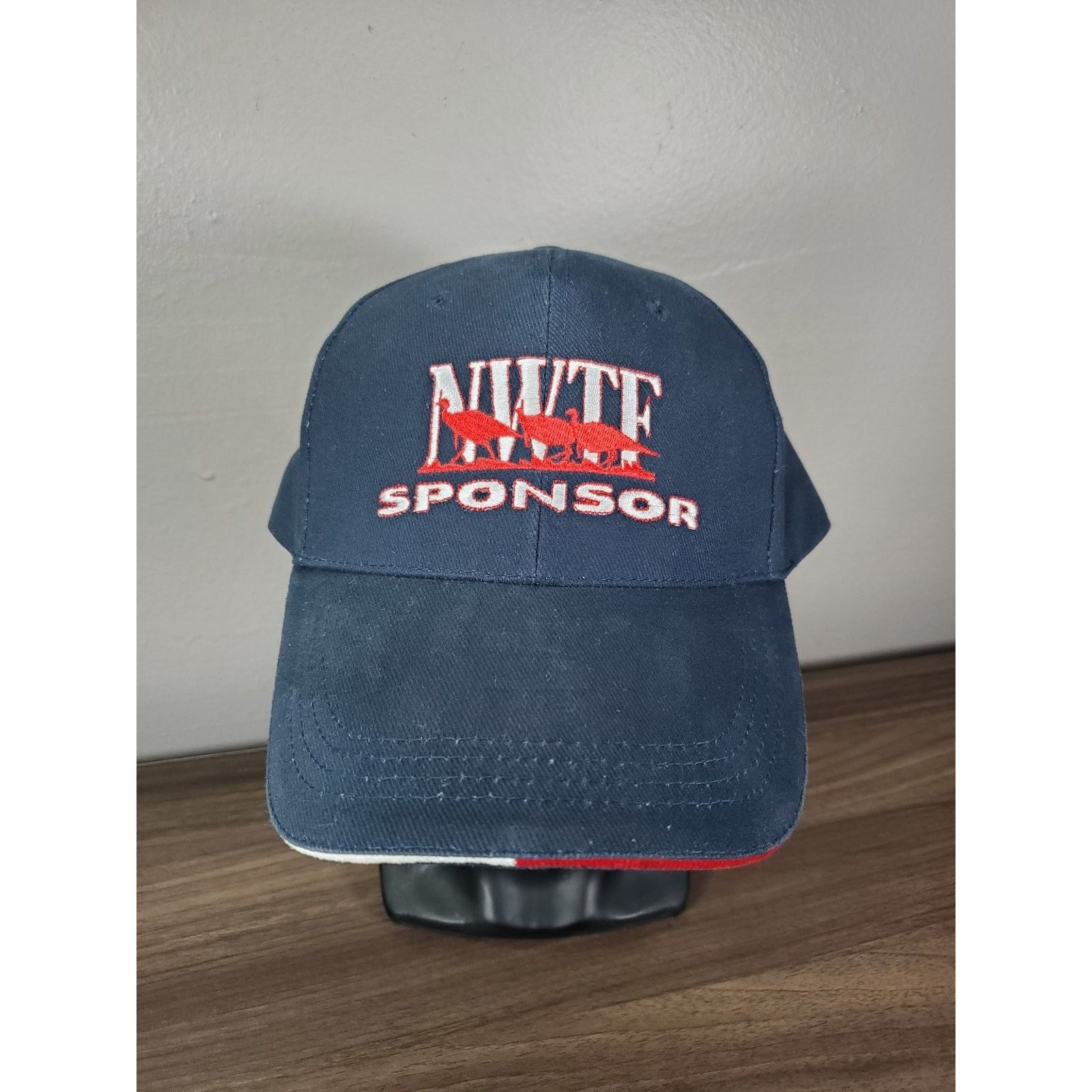 Vintage NWTF Sponsor Hat Adjustable Navy Blue Hunting Cap Turkey Size ONE SIZE - 2 Thumbnail