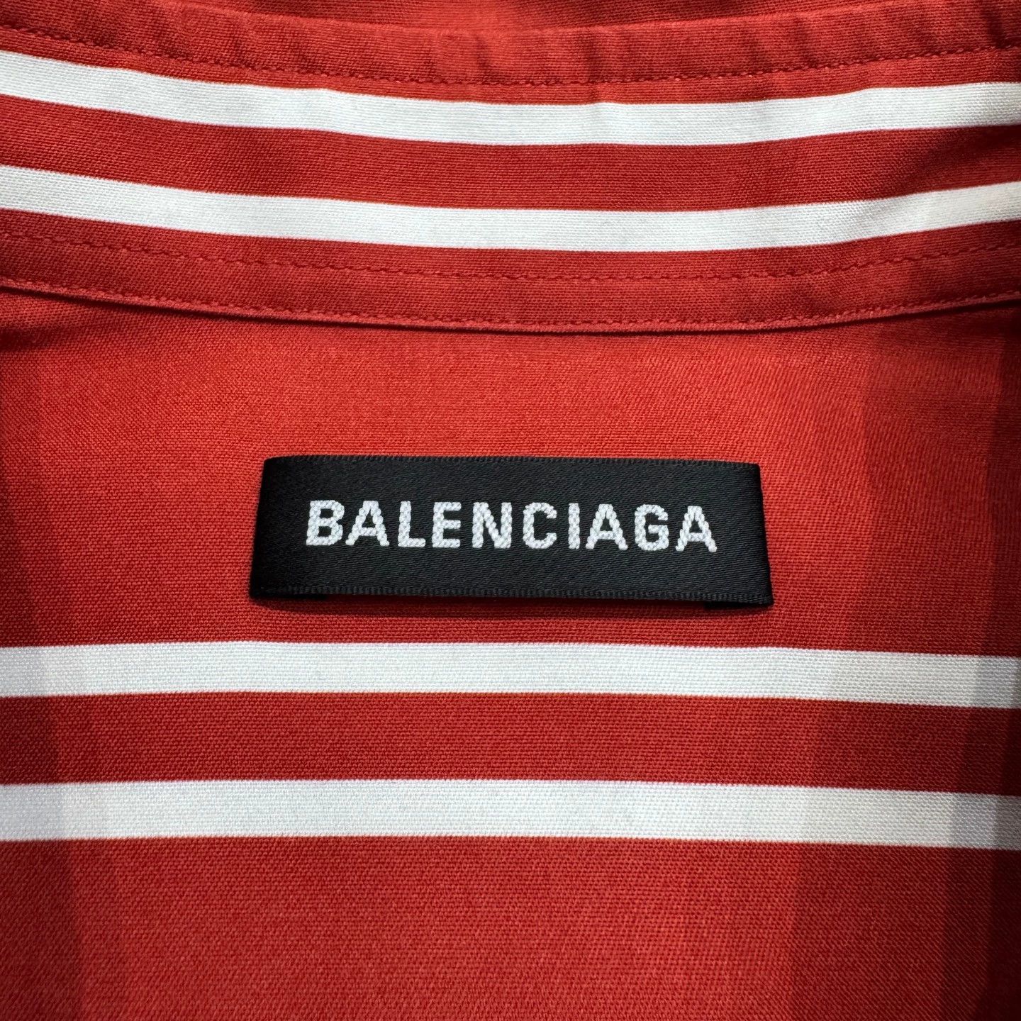 Balenciaga Balenciaga Red & White Stripe Shirt 38 Size US S / EU 44-46 / 1 - 2 Thumbnail