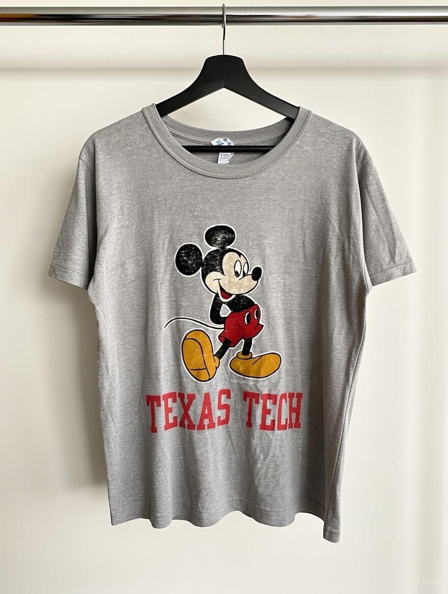 Champion Vintage Champion Mickey Mouse Texas Tech Graphic T-Shirt Size US L / EU 52-54 / 3 - 1 Thumbnail