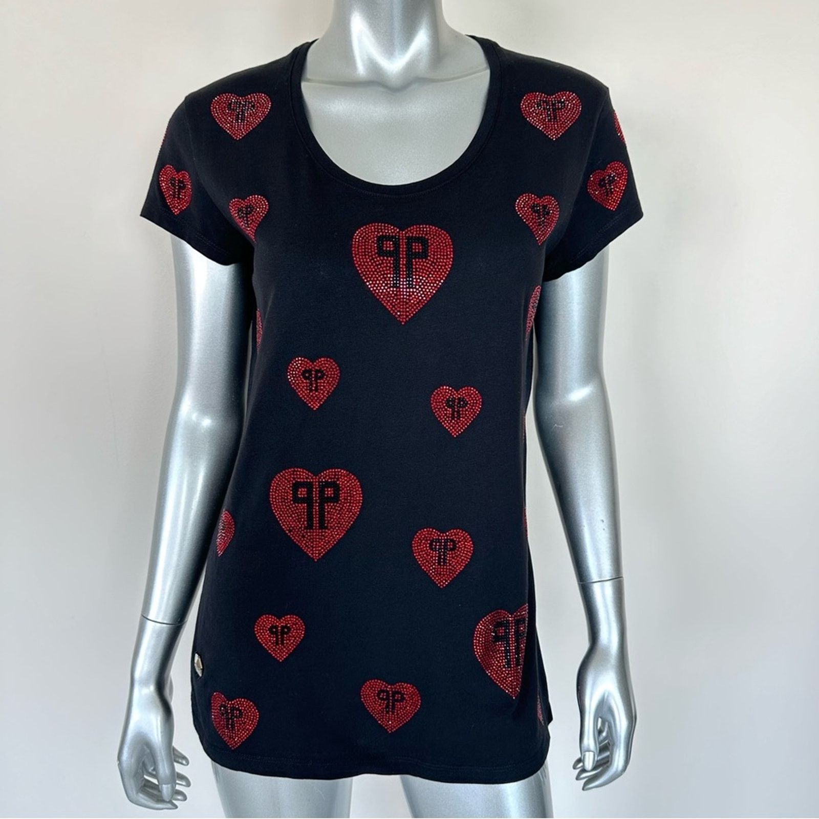Philipp Plein NEW!! Philipp Plein women T-shirt with crystals size XL 650$ Size XL / US 12-14 / IT 48-50 - 1 Thumbnail