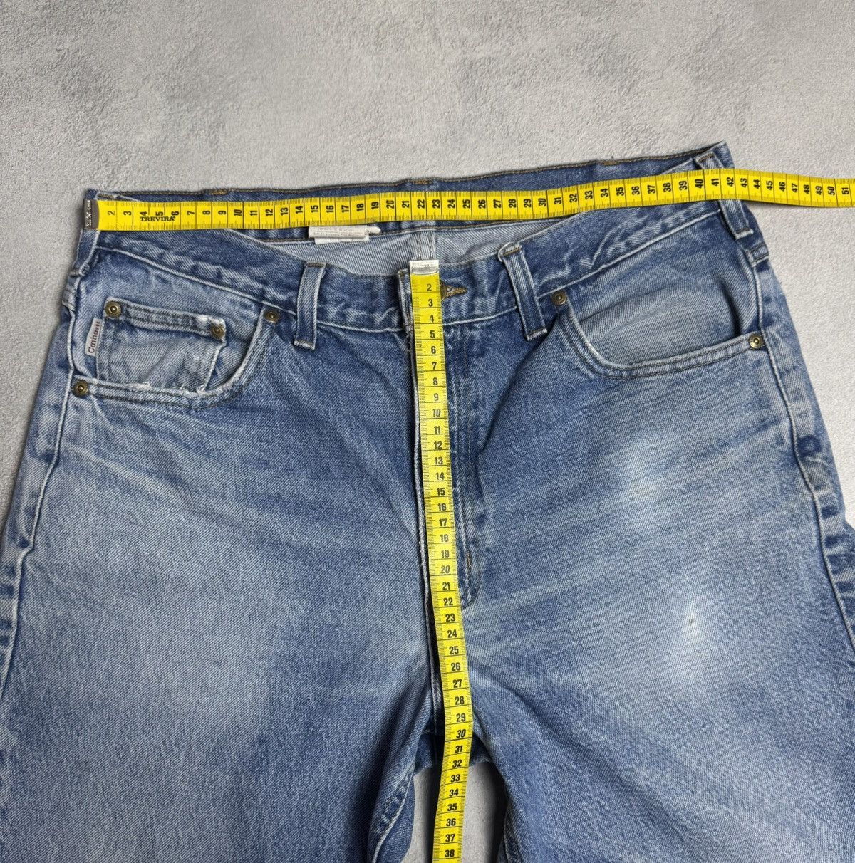 Carhartt 1990s Carhartt B 18 DST Vintage Straight Denim Jeans Size US 36 / EU 52 - 18 Thumbnail