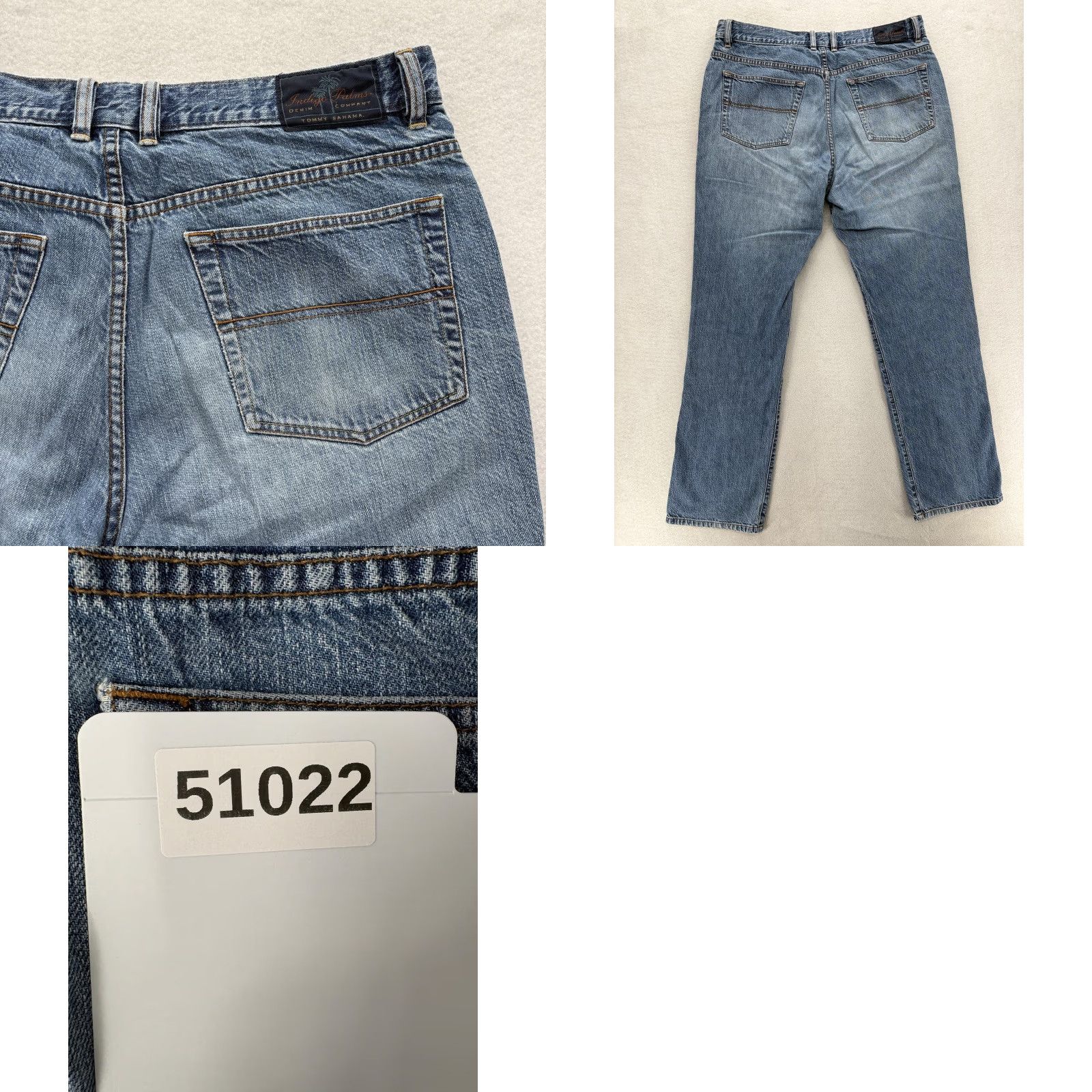 Tommy Bahama Tommy Bahama Indigo Palms Jeans Mens 40x36 Denim Blue Straight Preppy Casual Classic Fit Regular Zip Pocket Mens Size US 40 / EU 56 - 9 Thumbnail