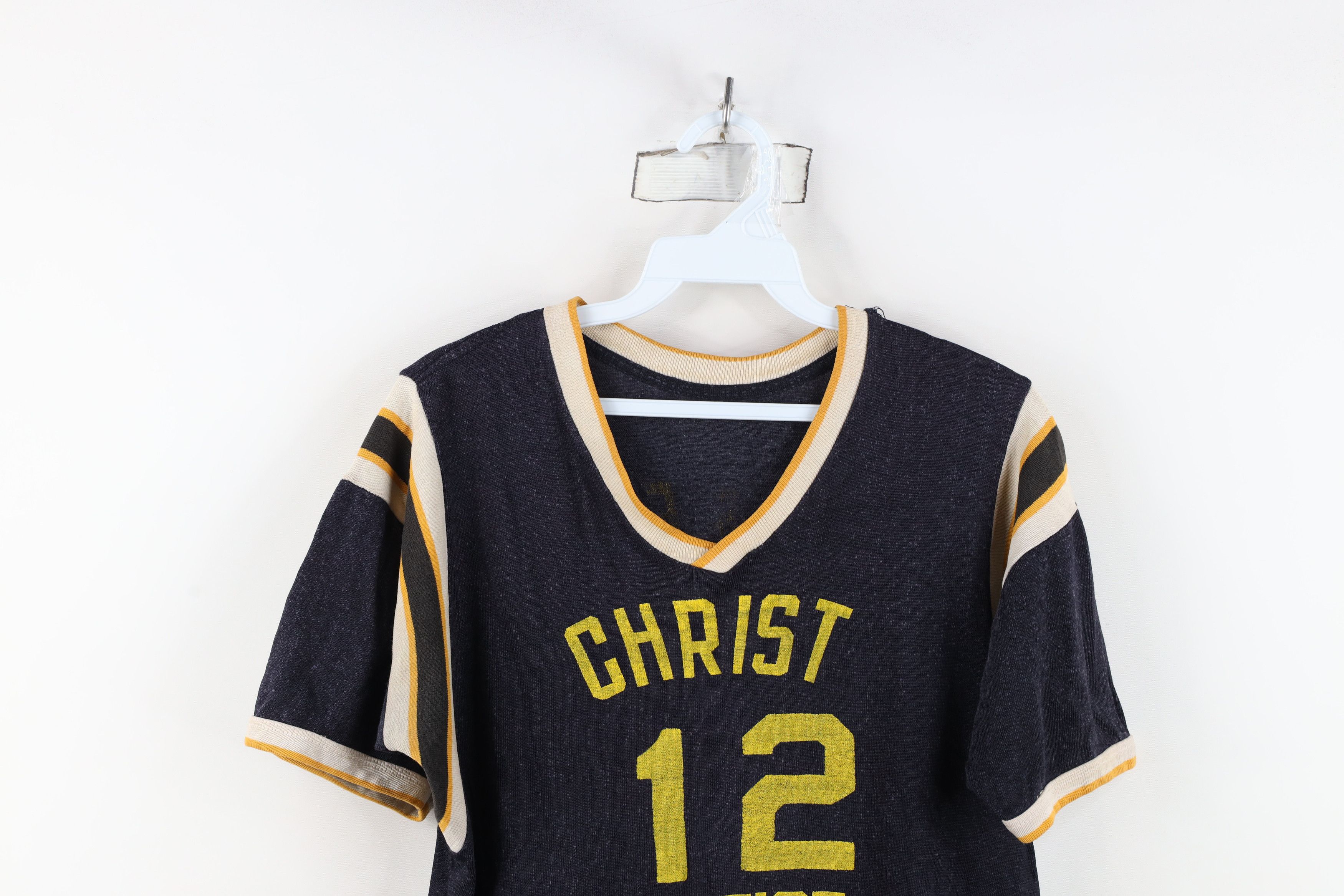 Vintage Vintage 40s 50s Baptist Durene Sports Jersey T-Shirt USA Size US S / EU 44-46 / 1 - 2 Thumbnail