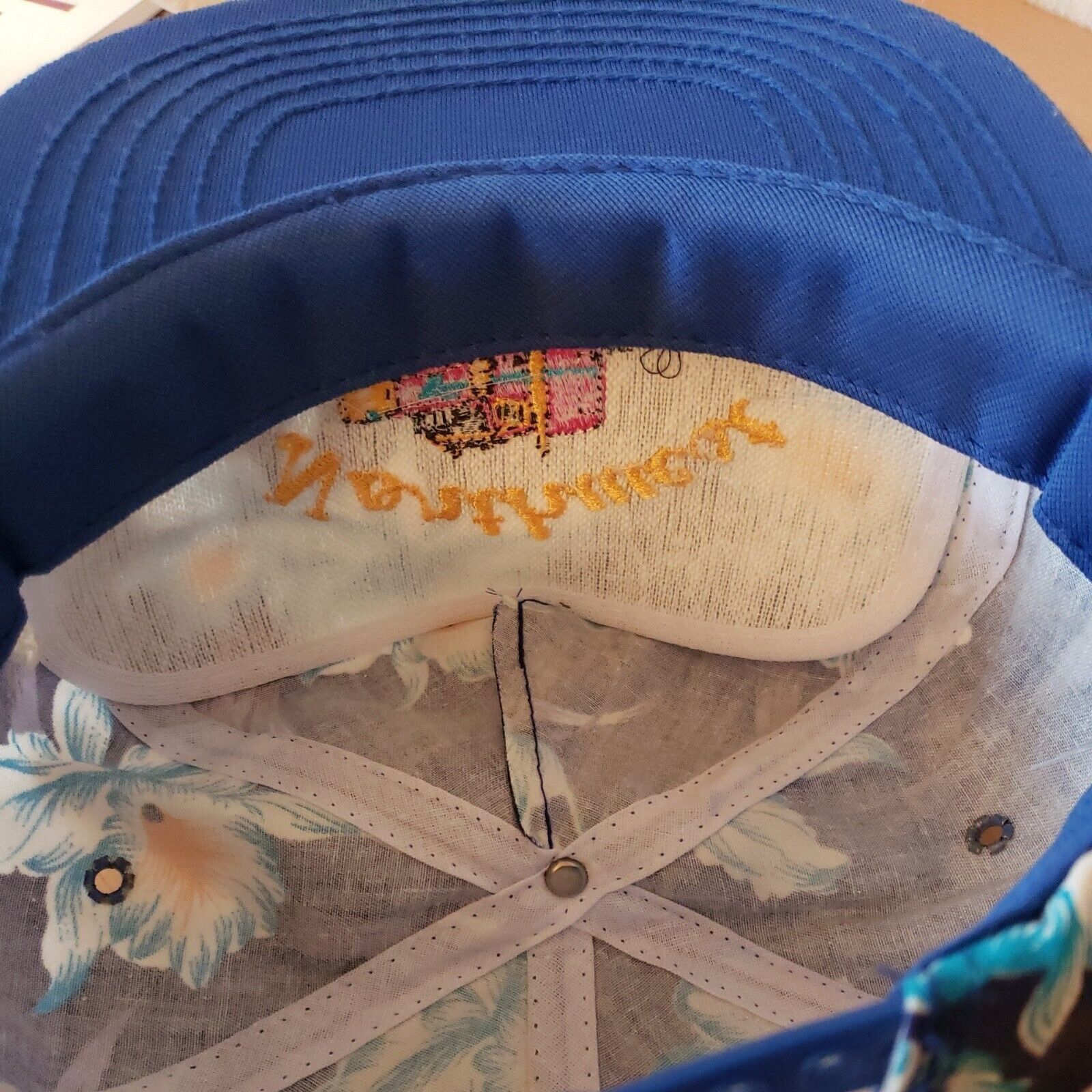 Vintage Vtg Hawaiian 5 Panel Hat Corded Embroidered Dad Cap Brow Fla Size ONE SIZE - 8 Thumbnail