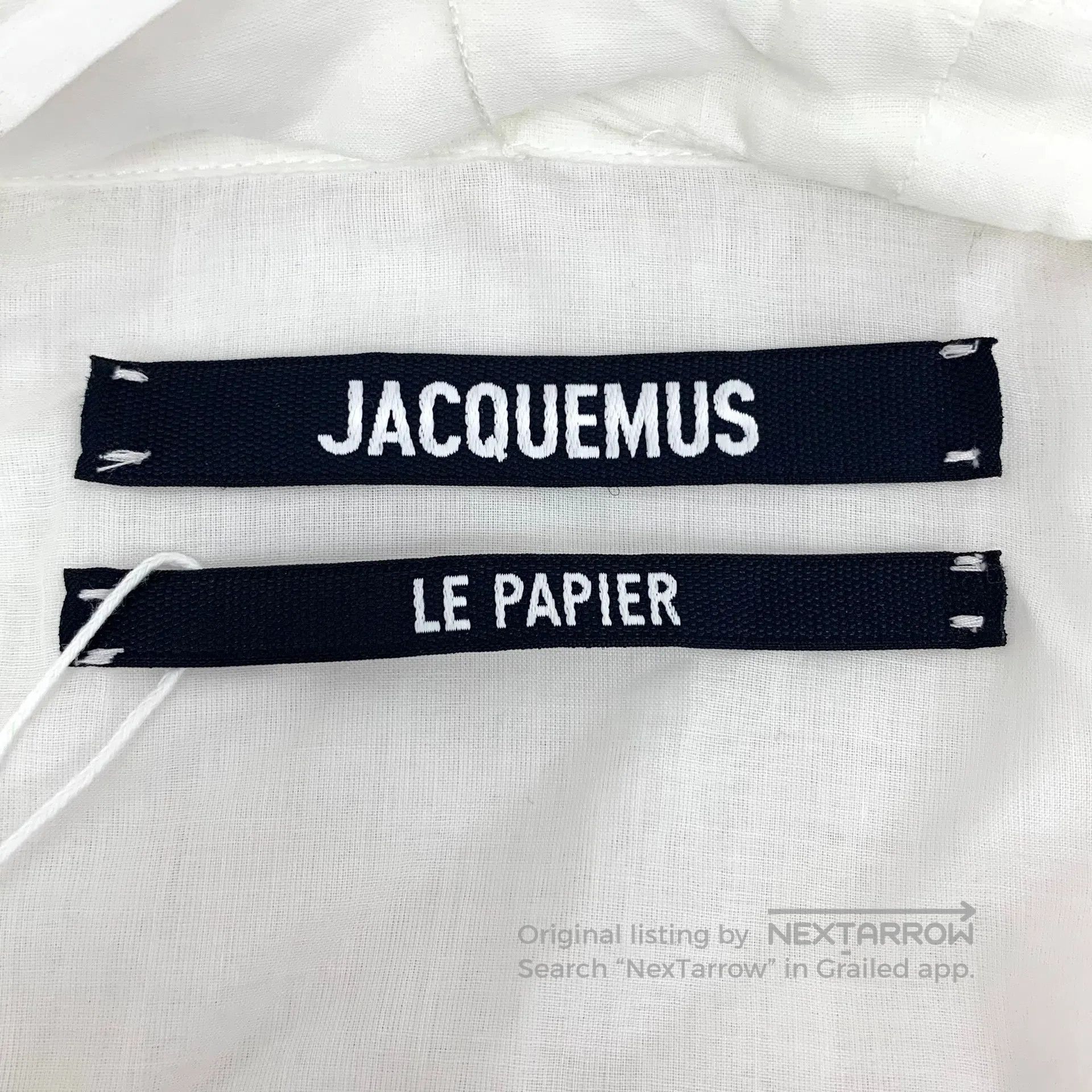 Jacquemus Jacquemus White pleated bow detail cotton long-sleeve shir Size XXS / US 00 / IT 34 - 6 Thumbnail