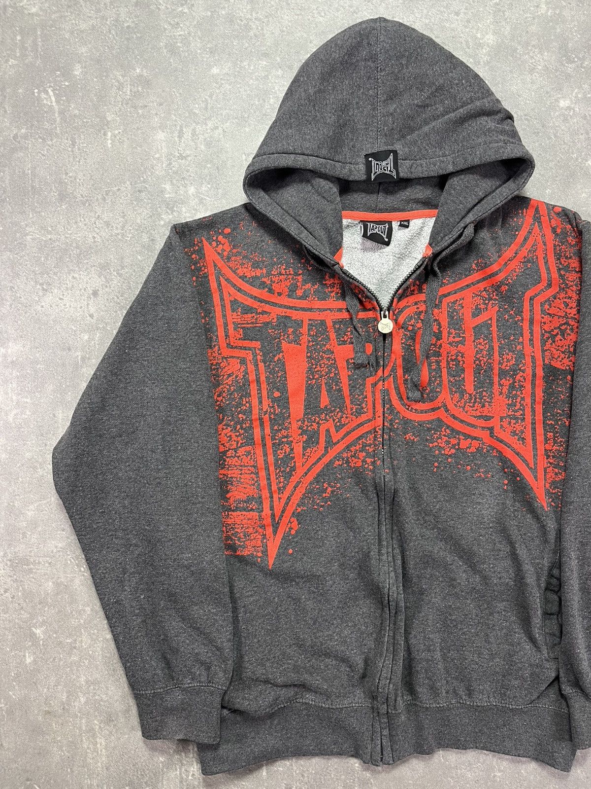 Tapout Tapout Big Splash Logo Grey Zip Hoodie XXL XL Affliction Size US XXL / EU 58 / 5 - 3 Thumbnail