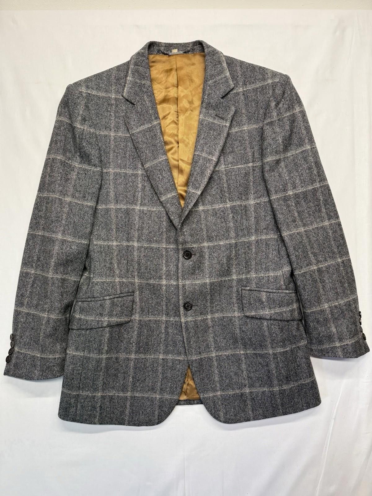 Burberry Burberry London Rare Wool Men’s Blazer In Herringbone 52R Size 52R - 1 Thumbnail