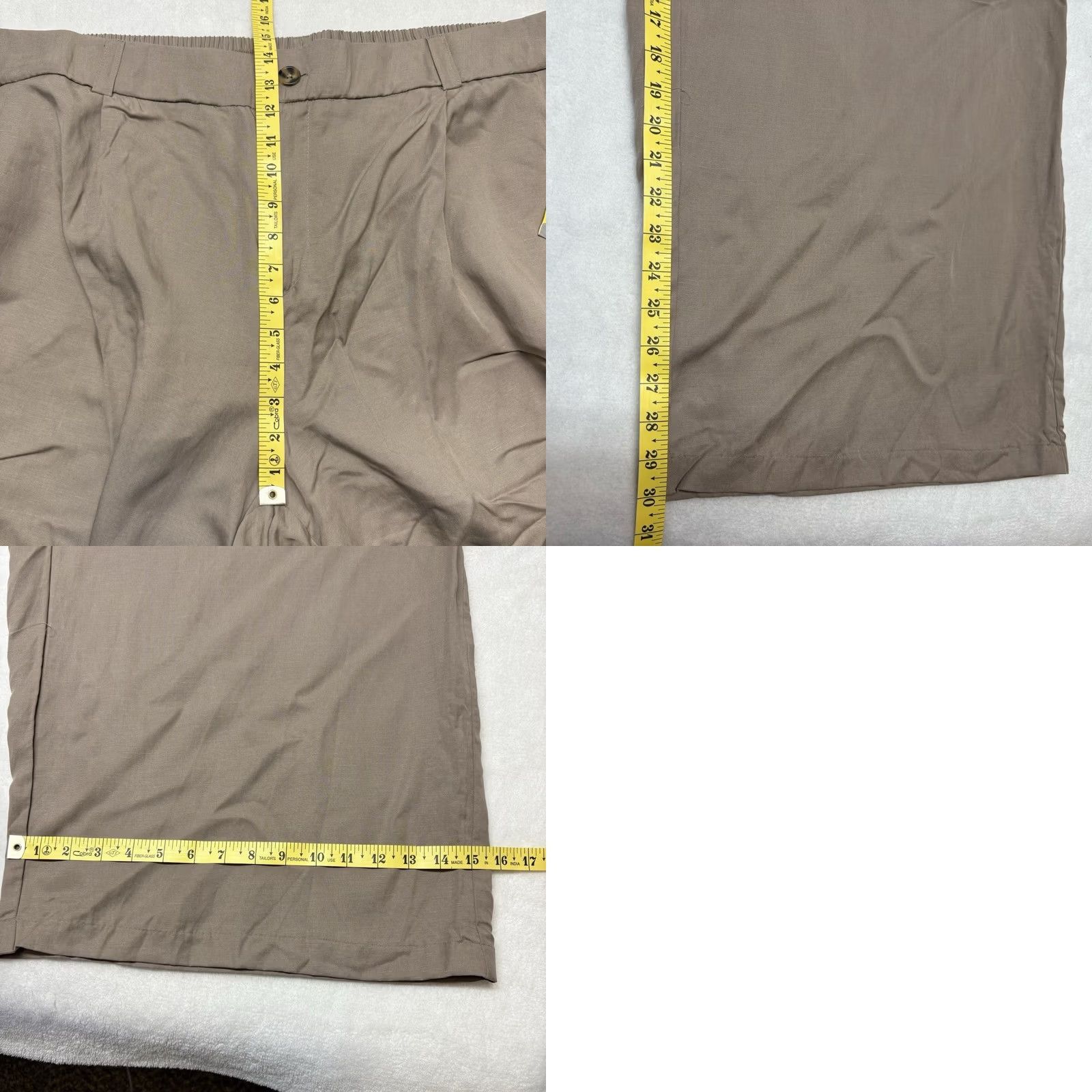 Torrid Torrid Plus Size Linen Wide Leg Pants Brown Flax Tan Size 42" / US 20 - 8 Thumbnail