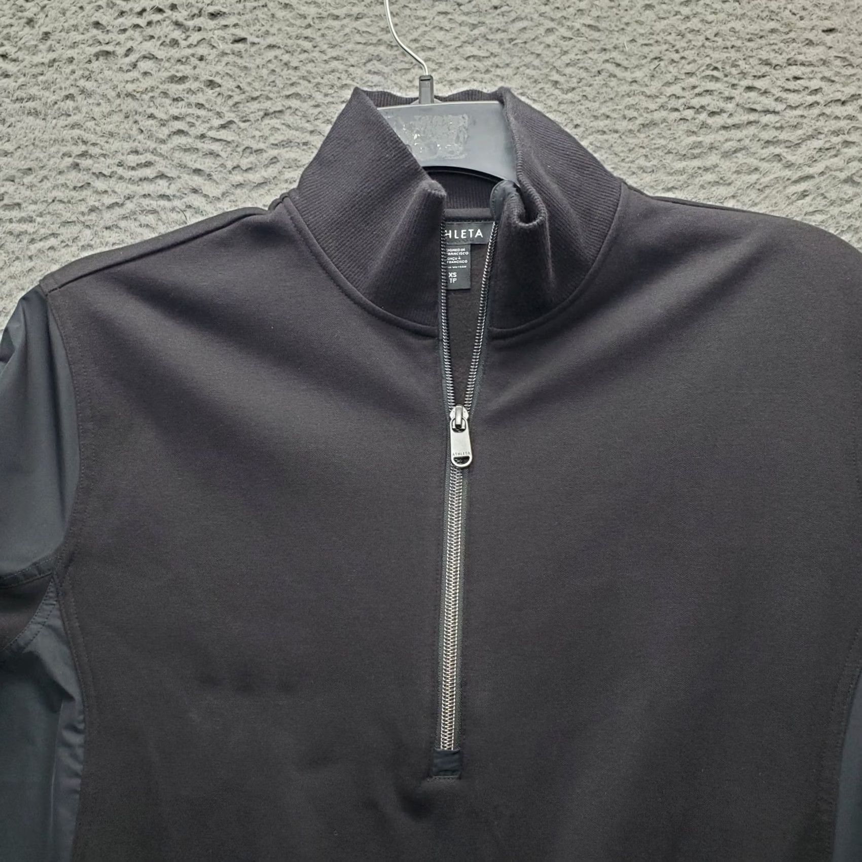 Athleta Athleta Jacket Womens XS Black 1/2 Zip Drawcord Hem Performance Breathable Stretch Athletic Coat Jacket Size XS / US 0-2 / IT 36-38 - 8 Thumbnail