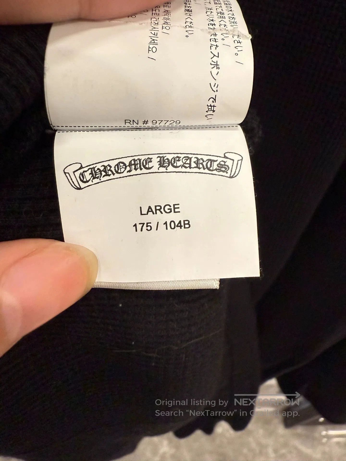 Chrome Hearts chrome hearts black long sleeve henley shirt. Size US L / EU 52-54 / 3 - 7 Thumbnail